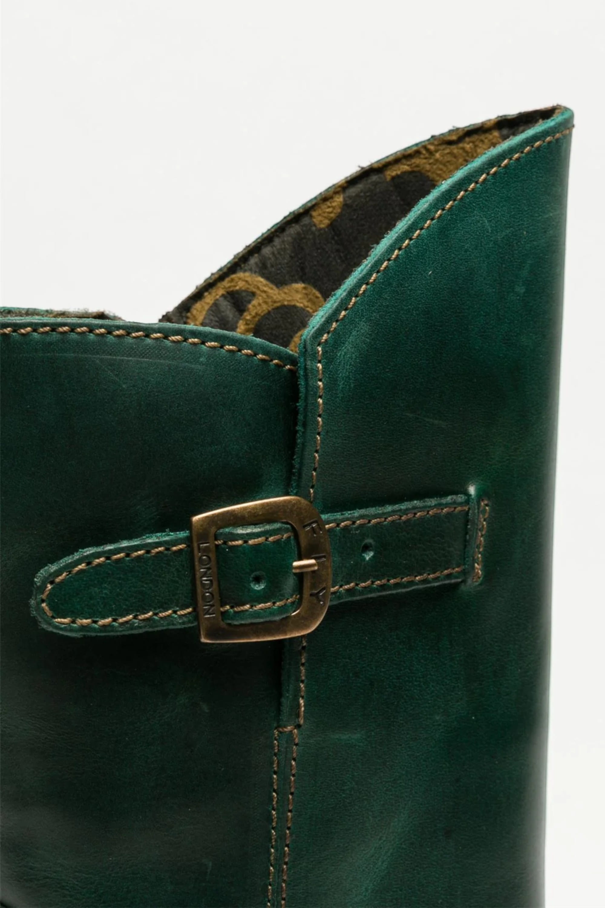 Dark Green Womens Mid-Calf Platform Boots-MES2913, Image 8 of 8