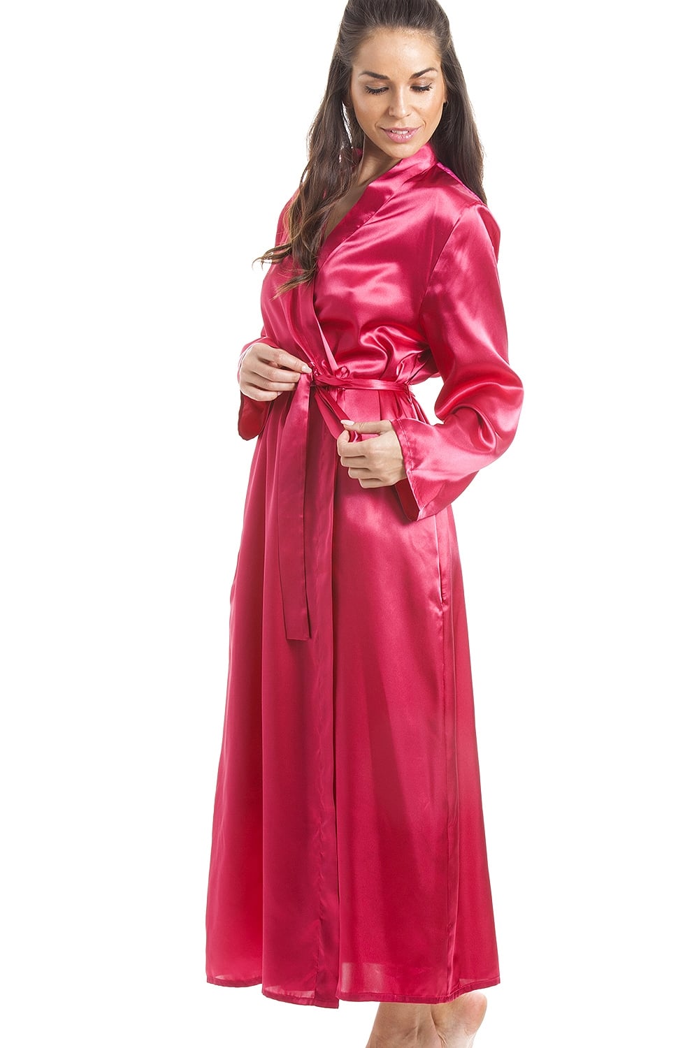 Red Camille Lingerie Red Plain Satin Wrap, Image 3 of 5