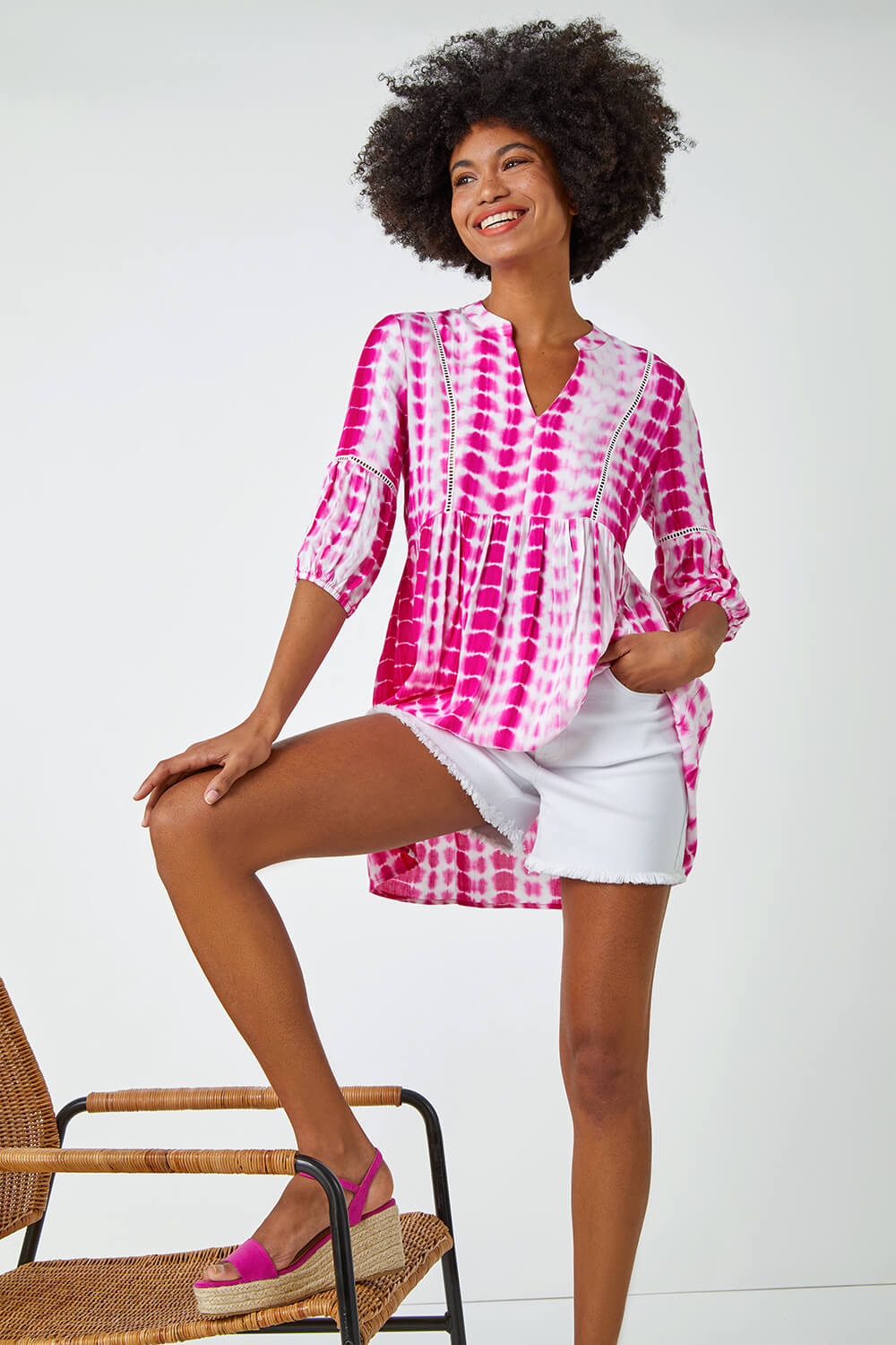Joyous and Free Smock Short -Watermelon Tie Dye main image 0