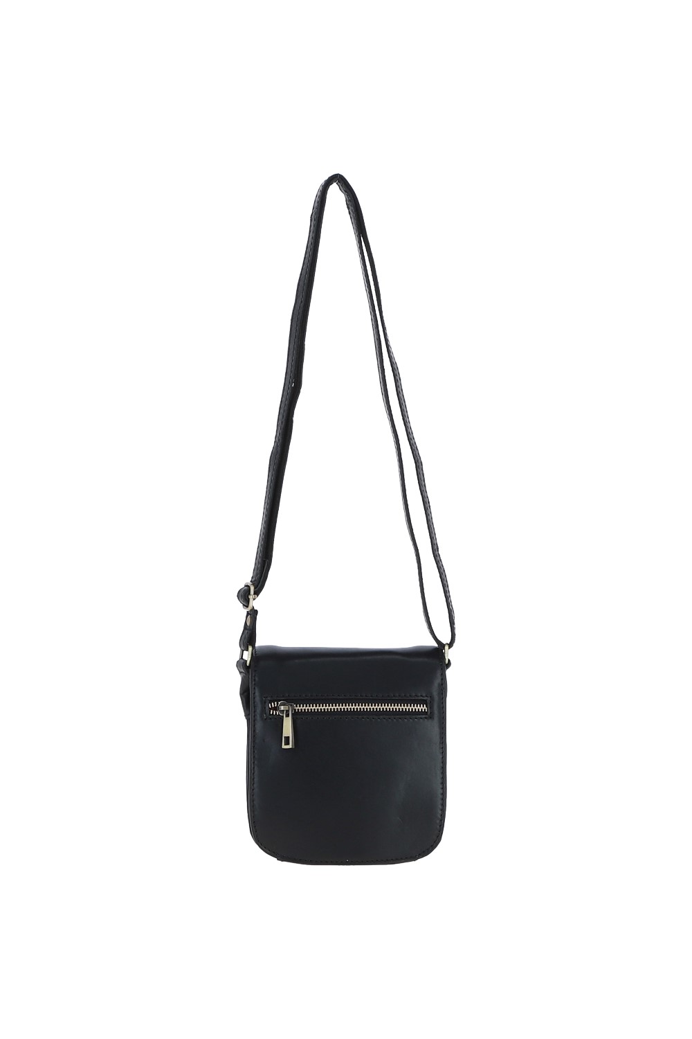 Black Small Real Leather Crossbody Bag, Image 4 of 5