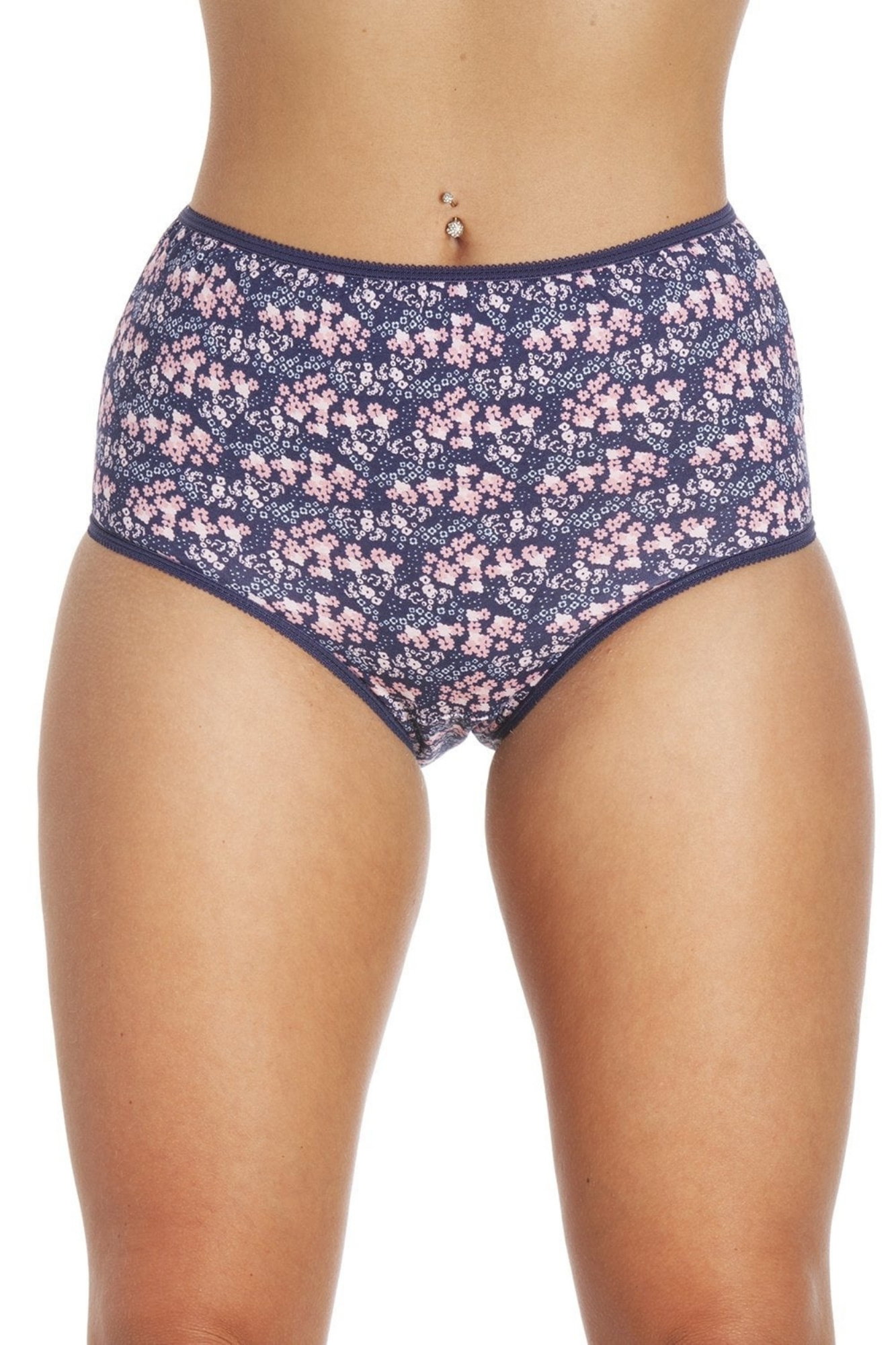 Multi Four Pack Mixed Print Cotton Full Maxi Briefs, Image 1 of 5