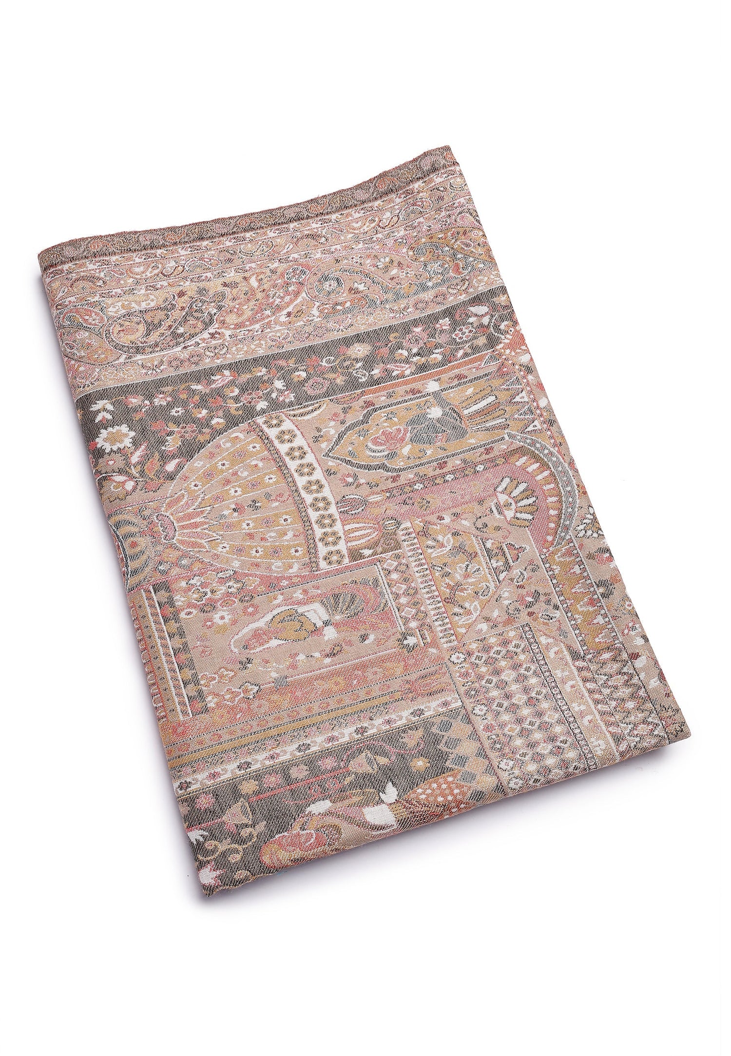 Multi Kashmiri Jamawar Scarf, Image 2 of 2