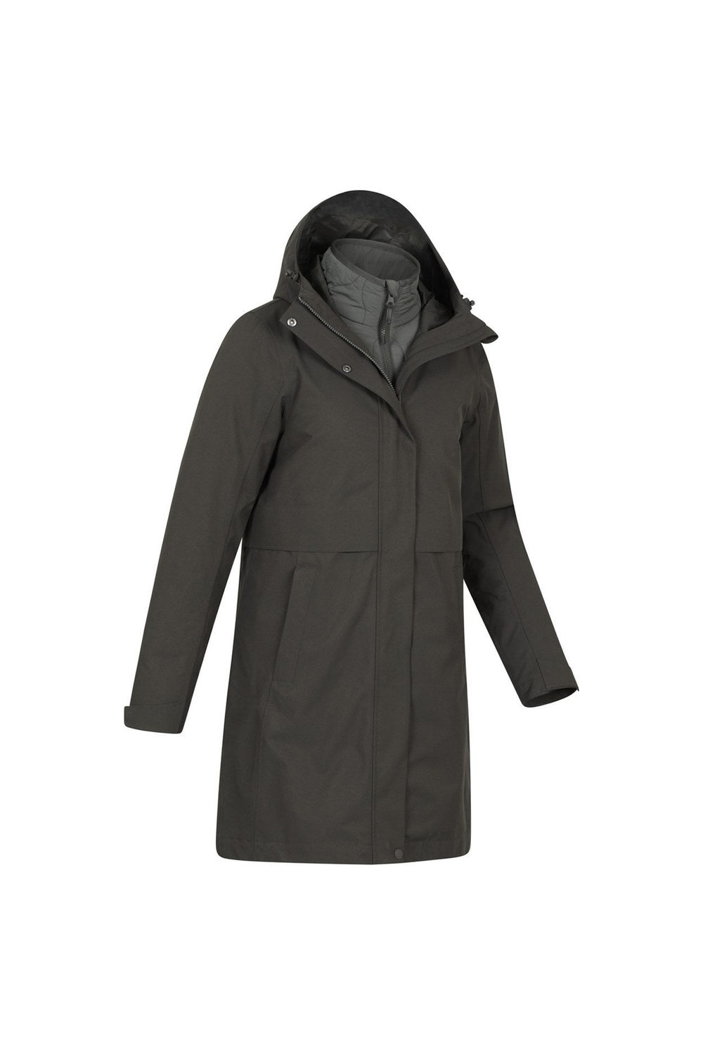 Khaki Luna 3 in 1 Long Waterproof Jacket, Image 5 of 6