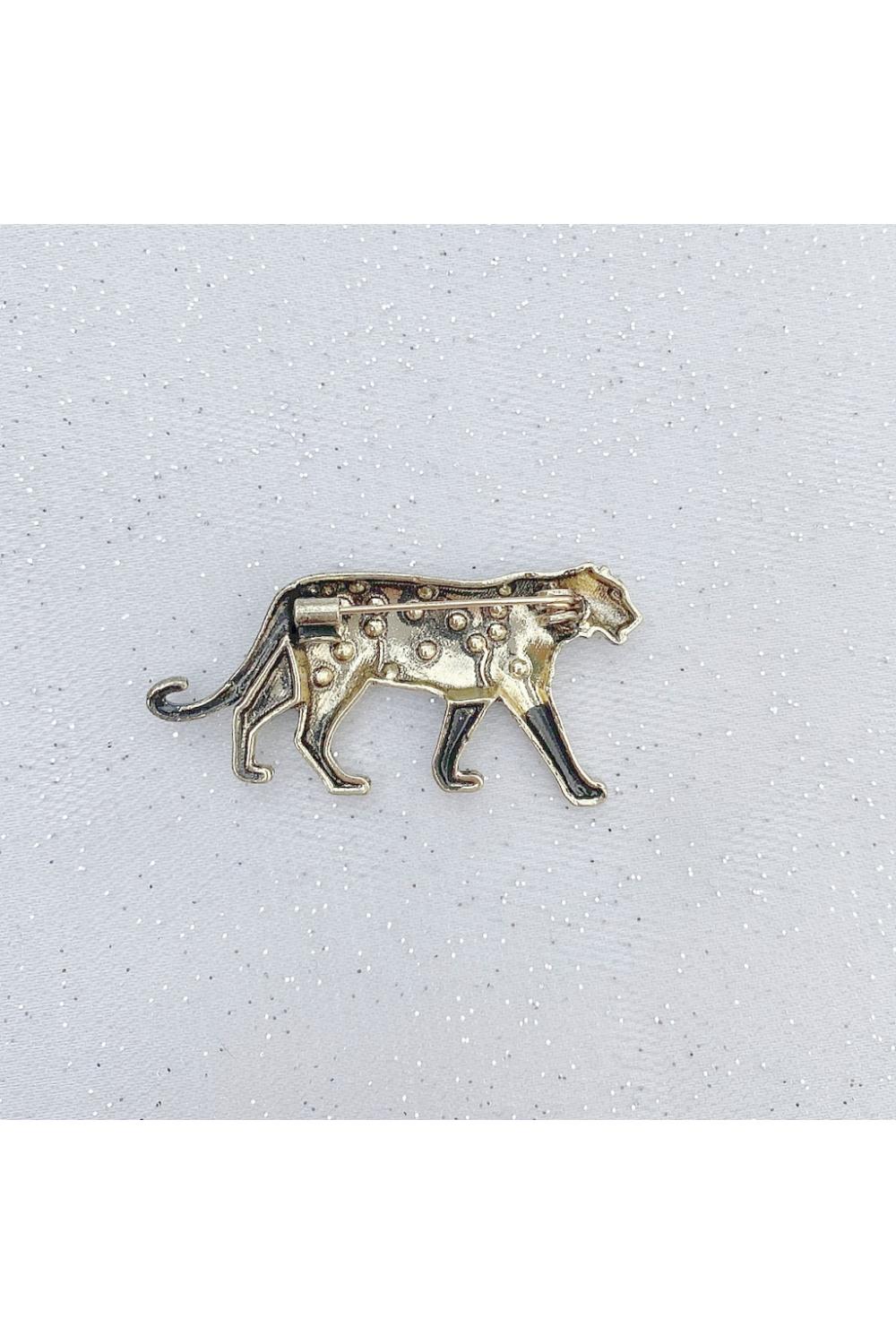Gold Tiger Brooch, Image 3 of 4