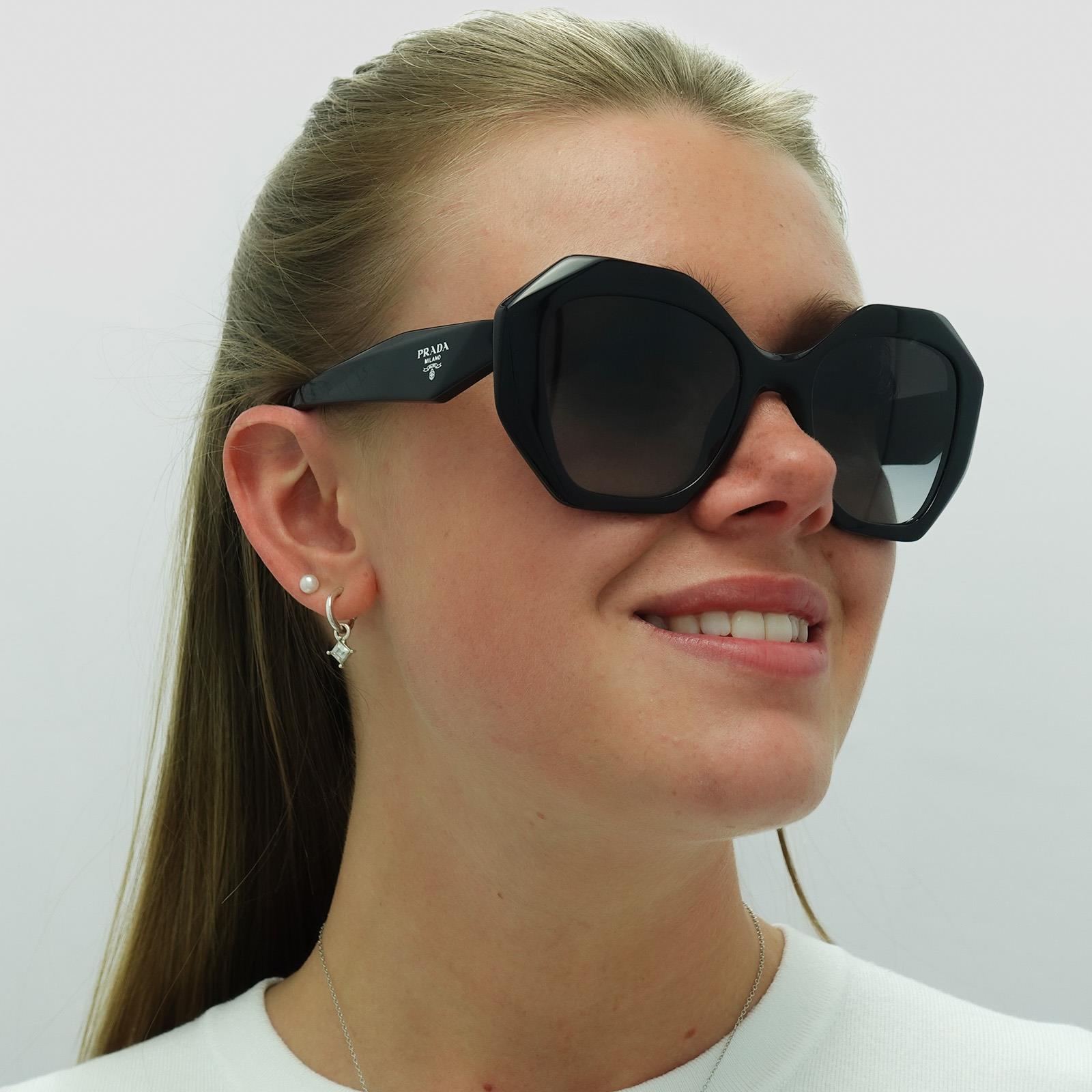 Black Prada Black Round Black Grey Gradient PR16WS, Image 5 of 6