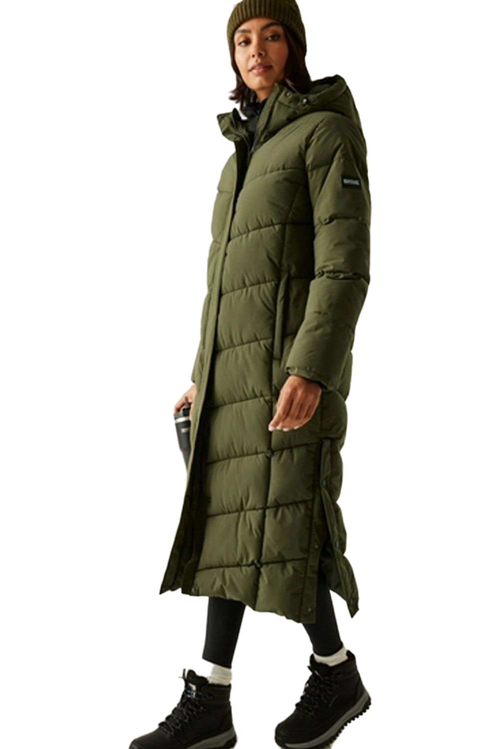 Khaki Eloria Padded Jacket, Image 4 of 6