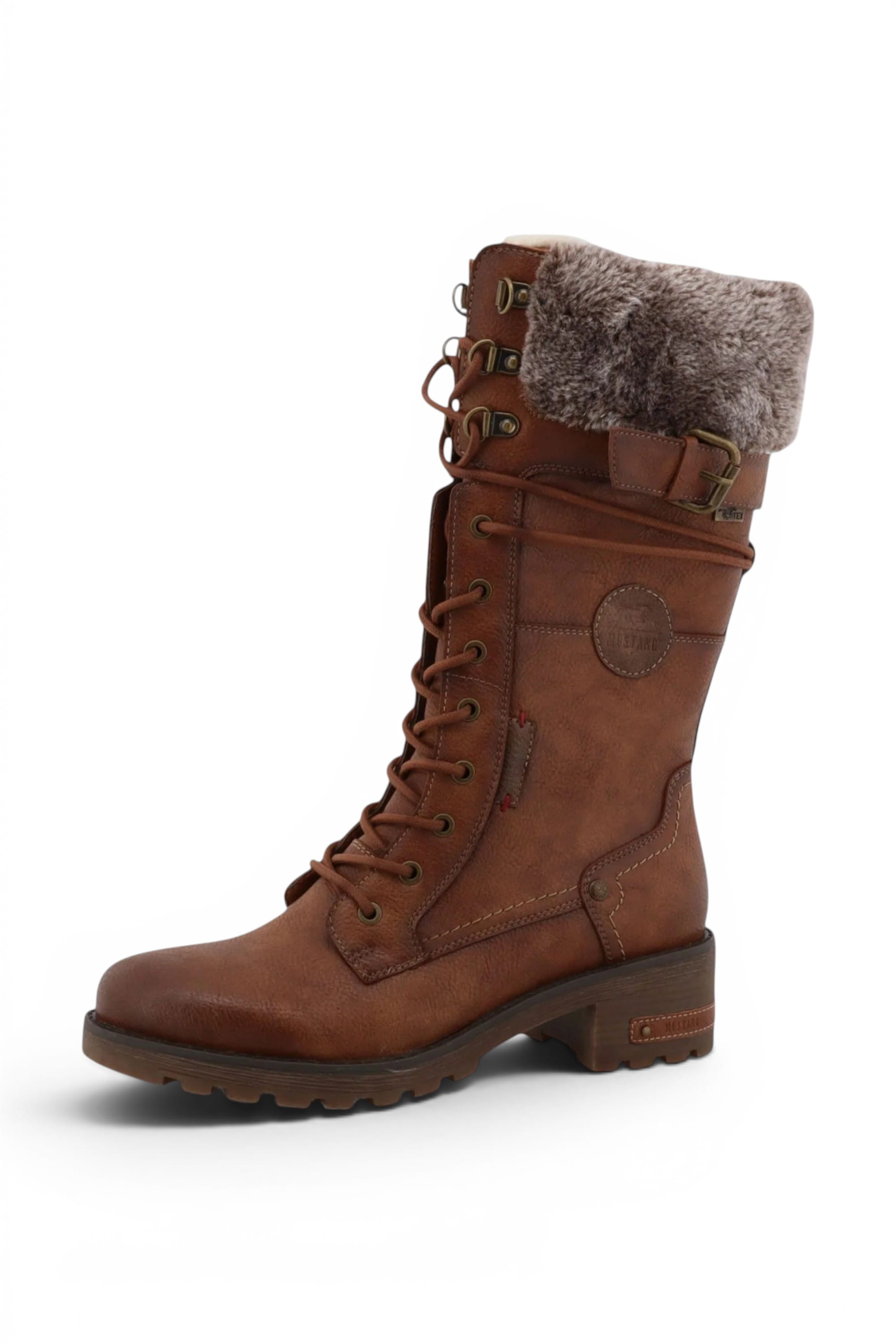 Brown Womens Mid-Calf Winter Boots-M0082003, Image 2 of 7