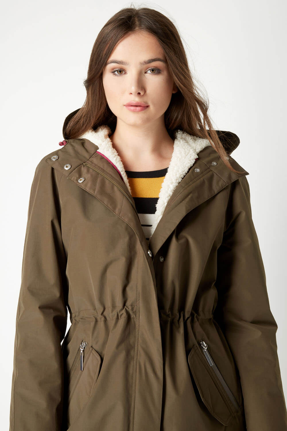 Green Waterproof Parka Coat, Image 4 of 5