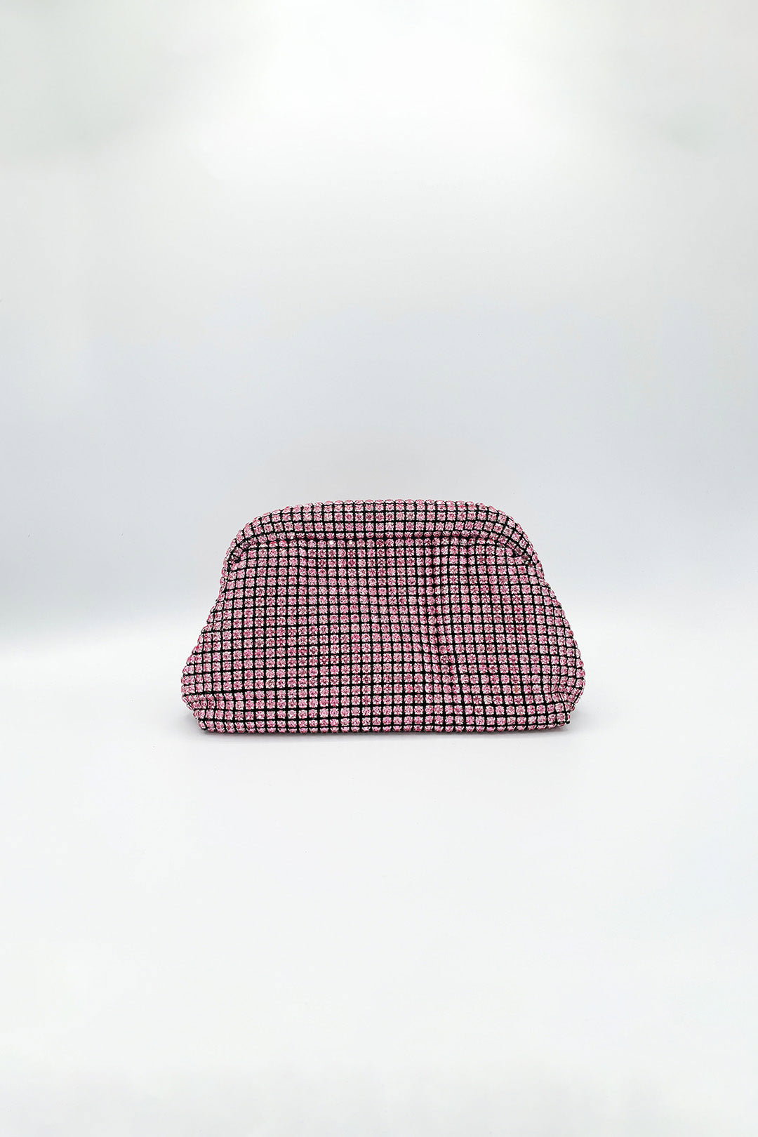 Pink Crystal Pouch Clutch Bag, Image 4 of 5