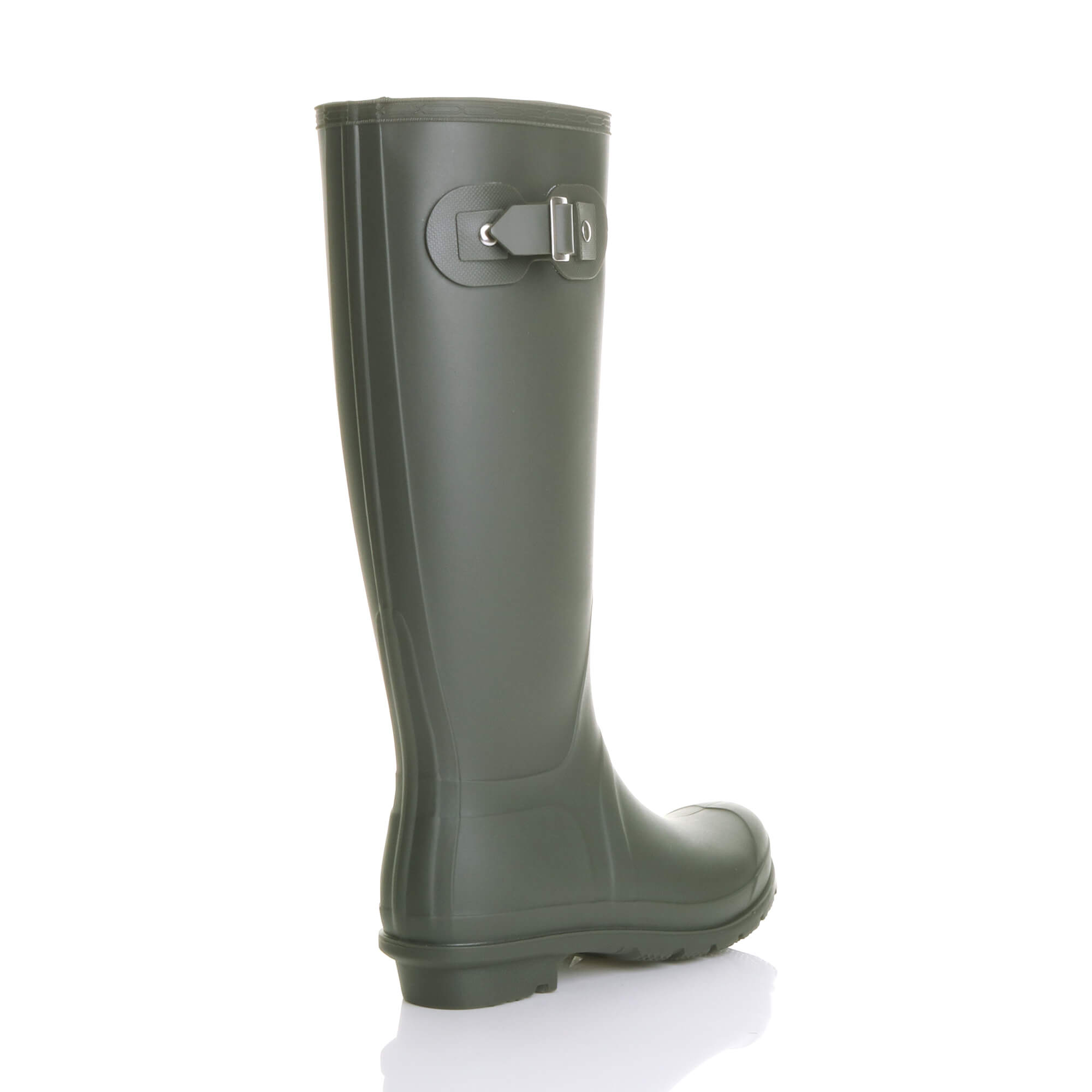 Khaki AJVANI Khaki Waterproof Wellington Boots Wellies, Image 4 of 6