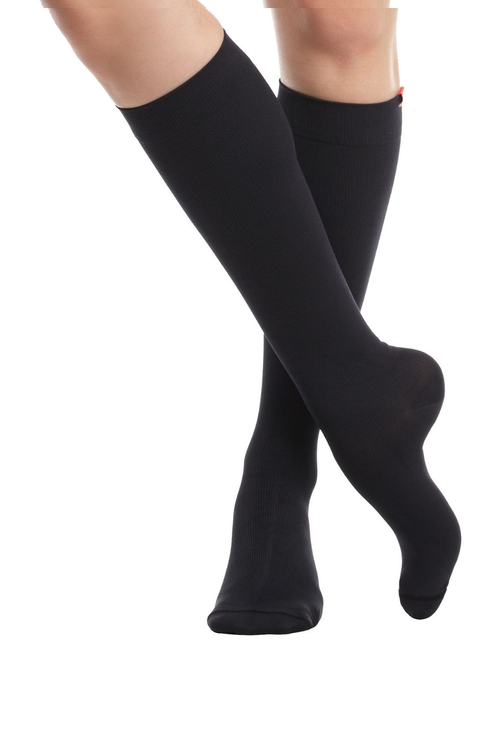 Black Nylon 30-40mmhg Compression Socks, Image 2 of 5