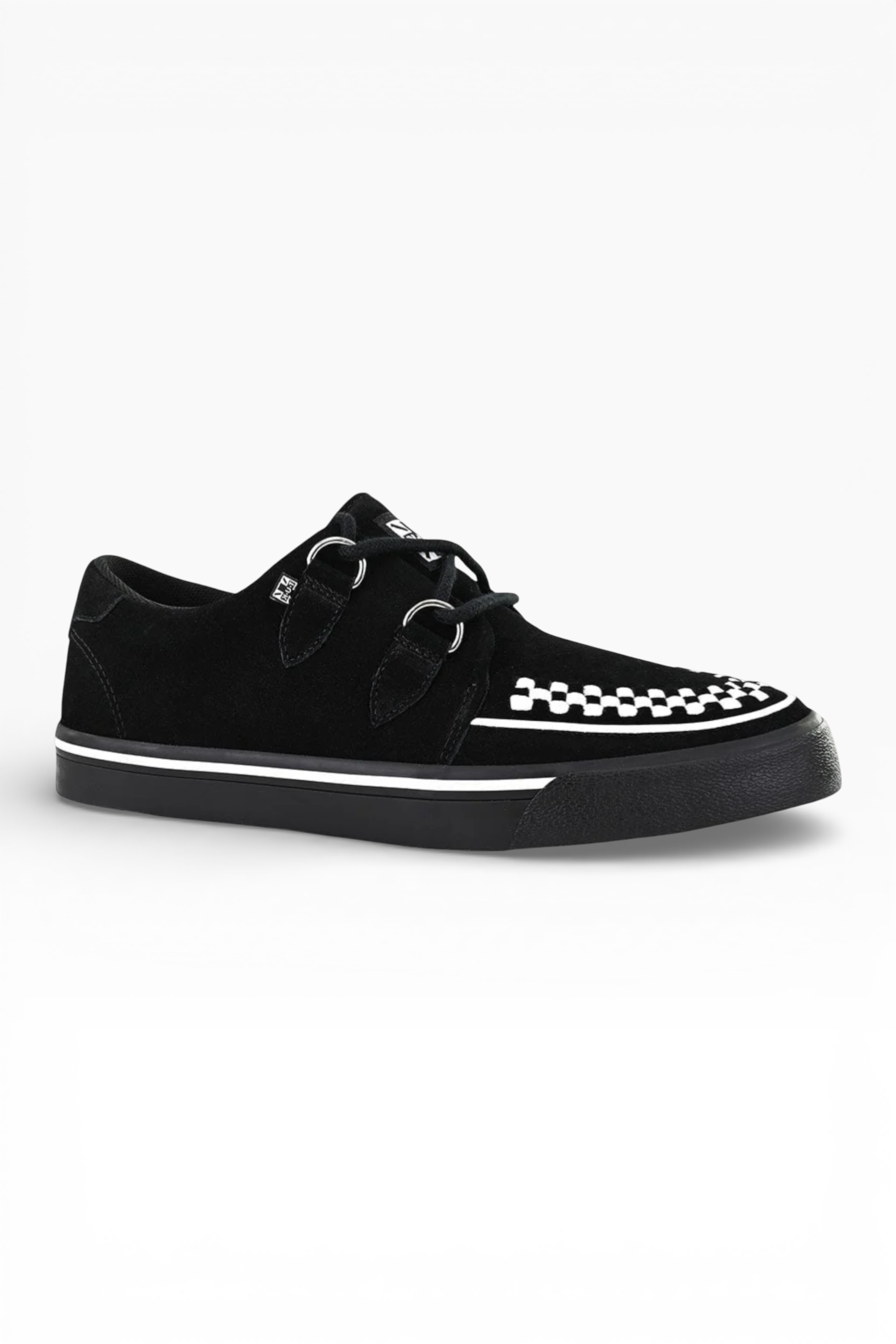 Black TUK Footwear Black Pointed Creeper Sneaker Suede Shoes, Image 2 of 8