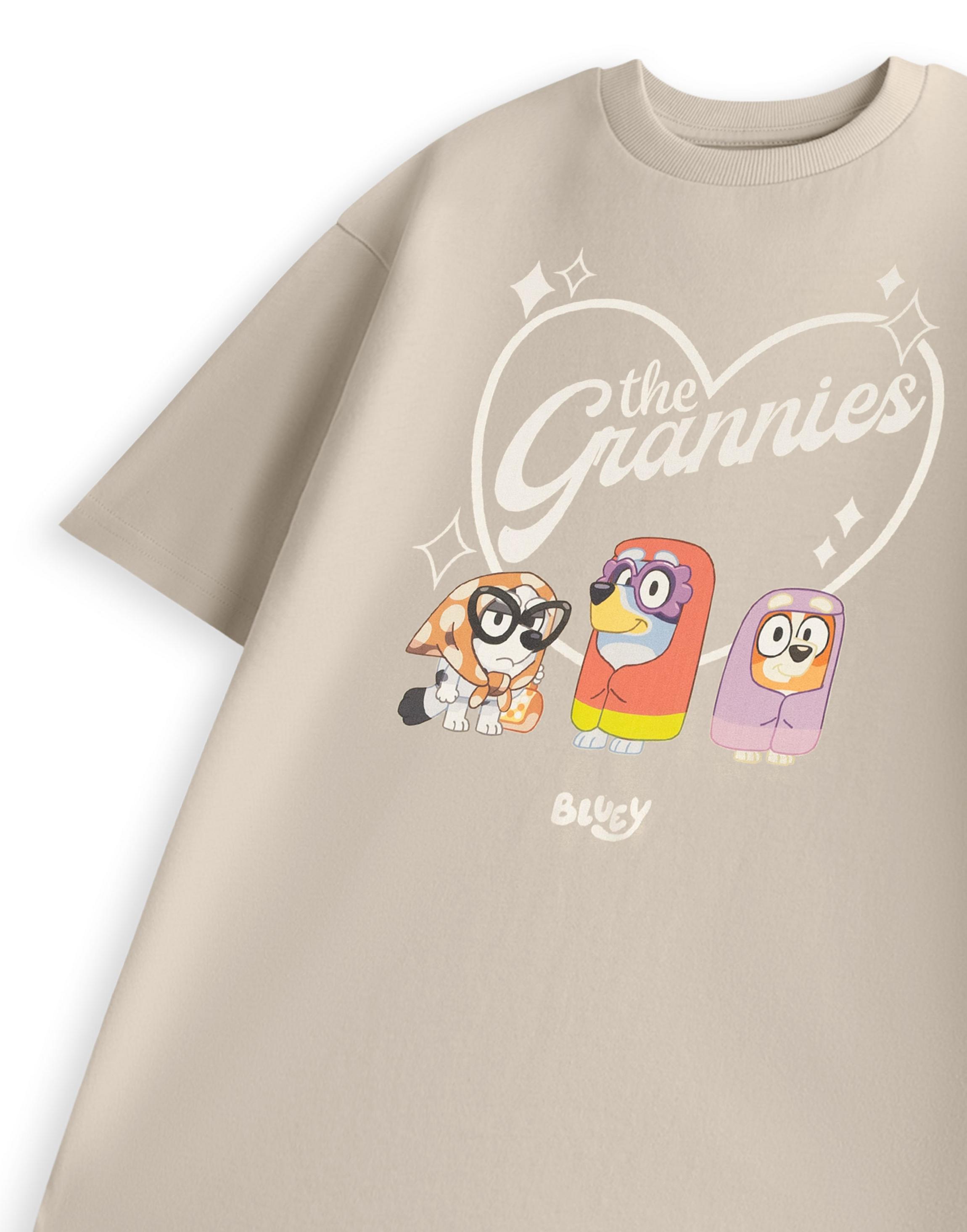 Beige Bluey Grannies Large T-Shirt, Image 3 of 4