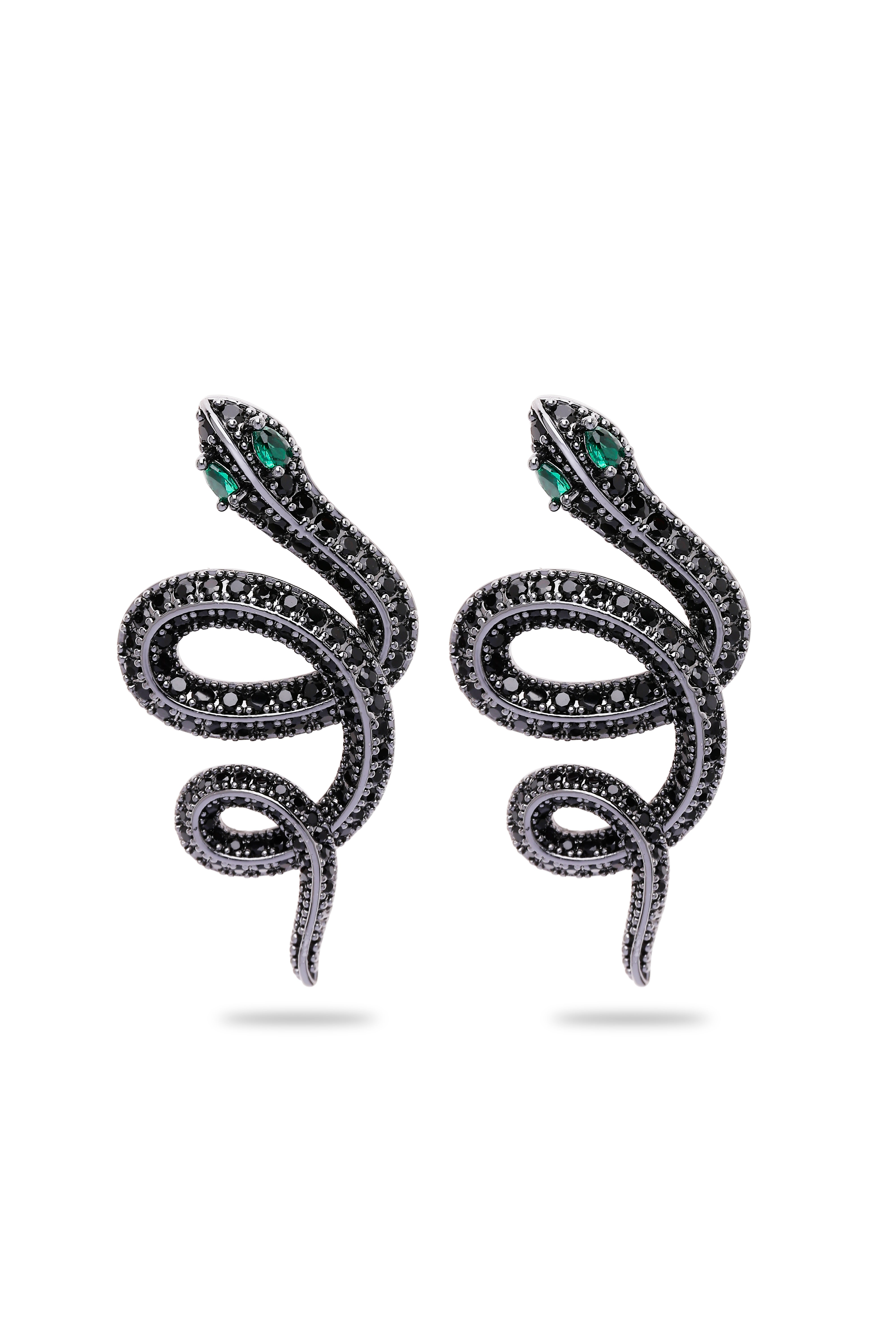 Black Black Serpent Earrings