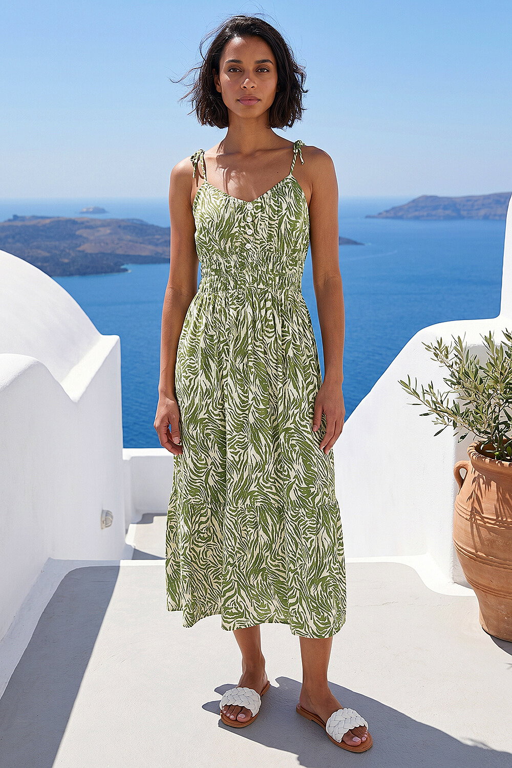 staud wells midi dress STAUD Wells Dress Blue Toile 4