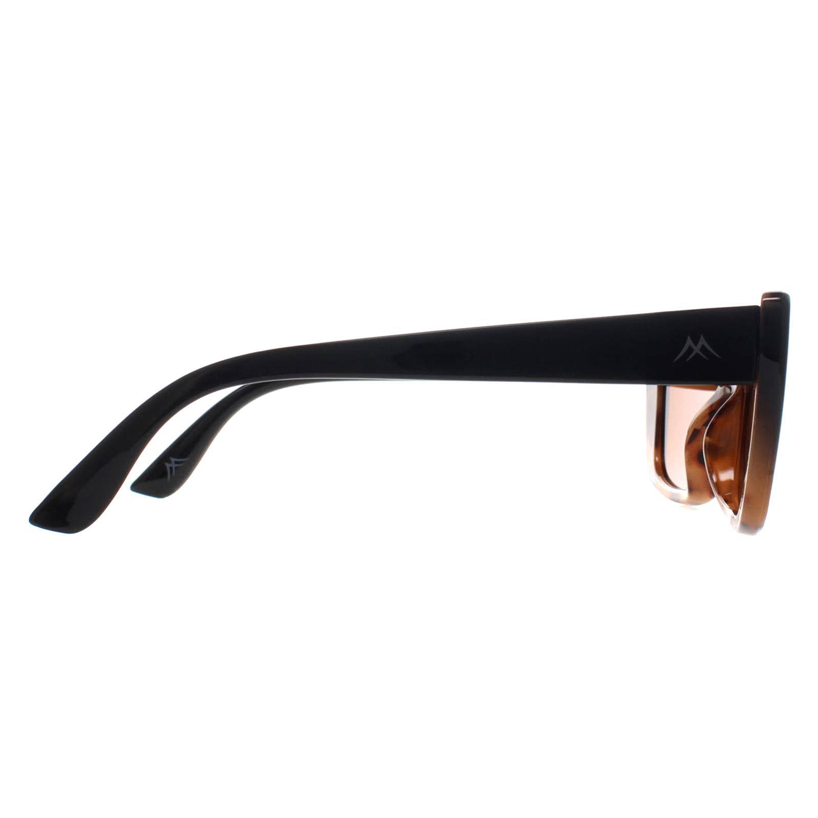 Black Montana Black Rectangle Shiny Black Turtle Brown Polarized MP193, Image 4 of 4