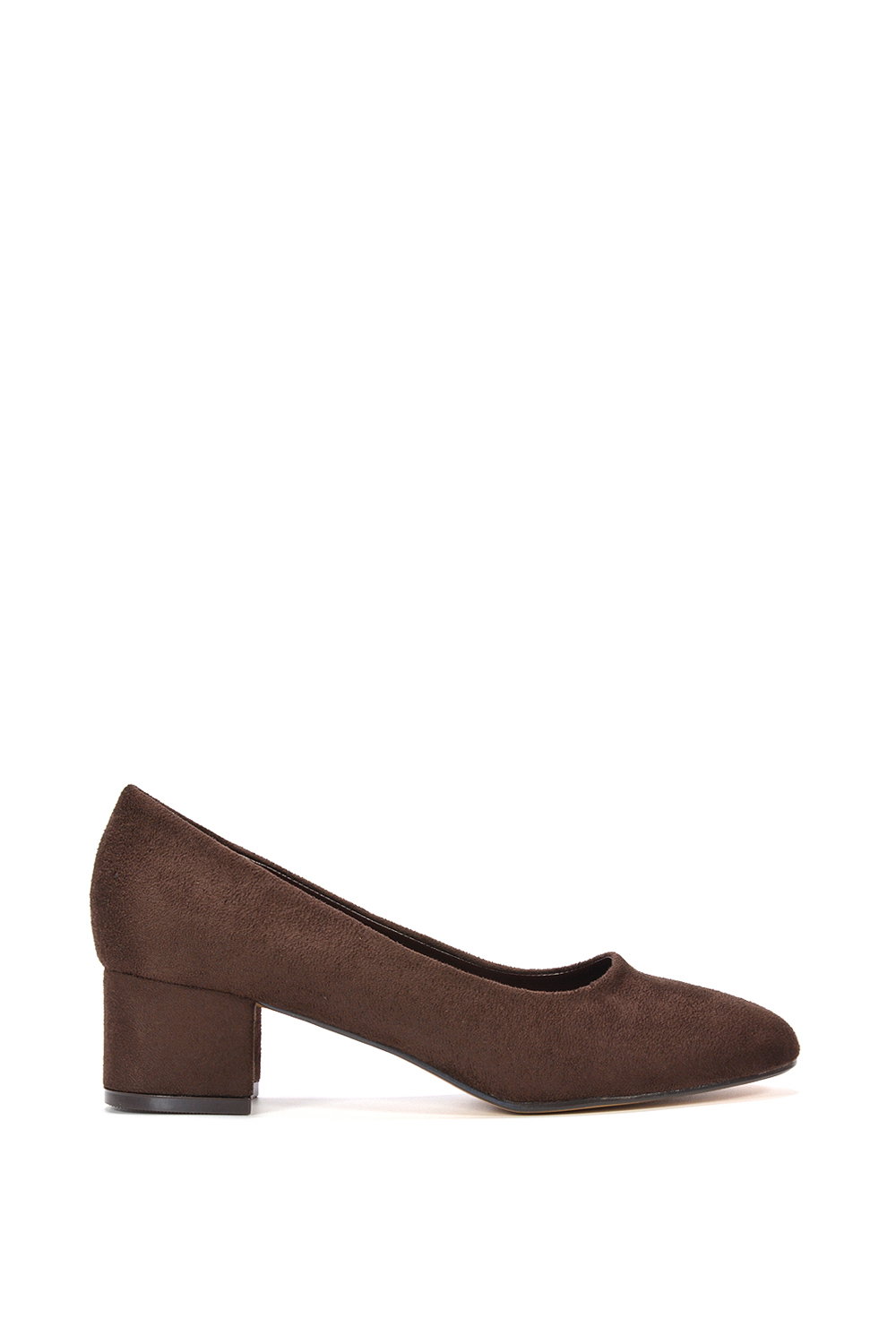 Brown 'Liberty' Low Block Heel Court Shoes, Image 1 of 6