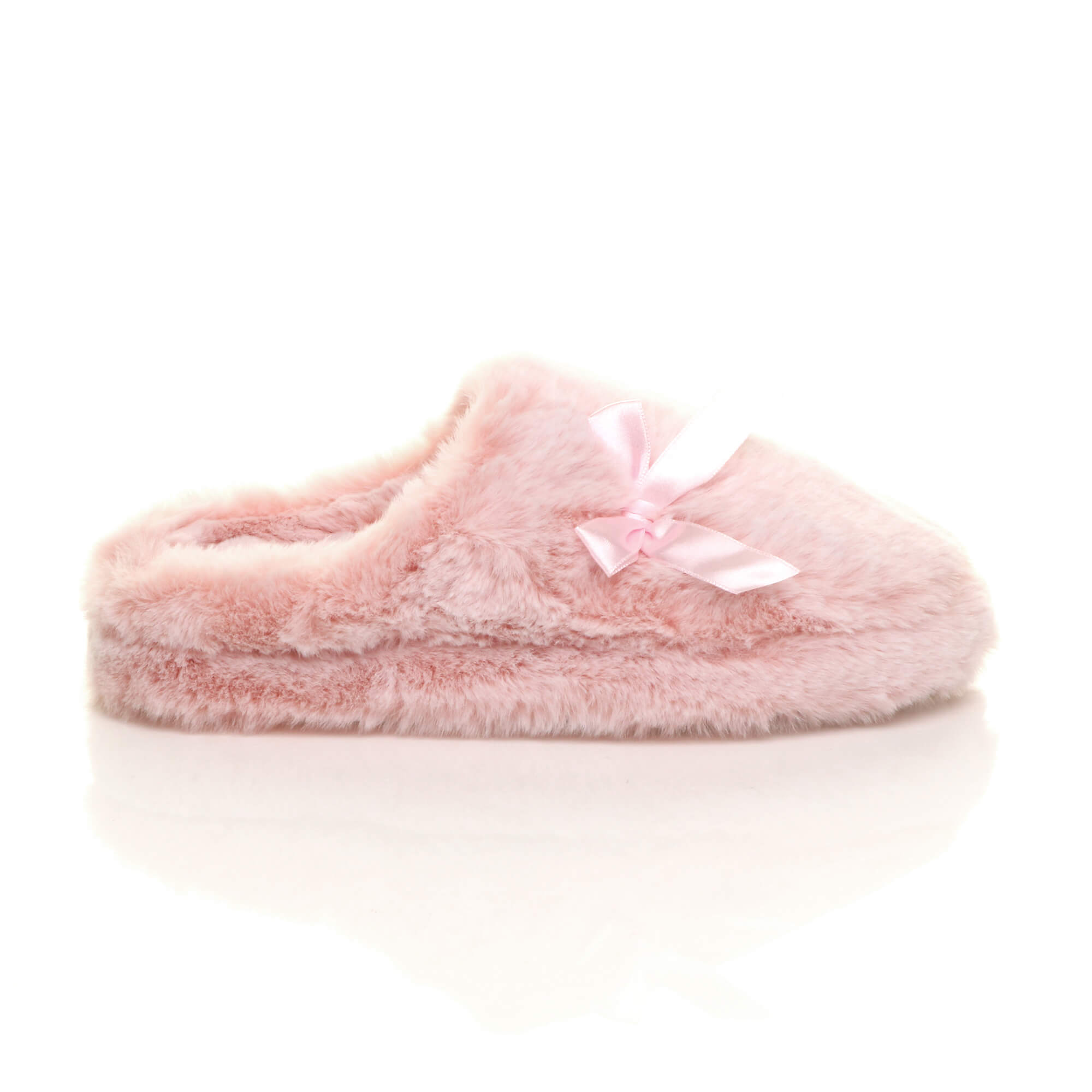 Pink AJVANI Pink Fluffy Mule Slippers, Image 2 of 6