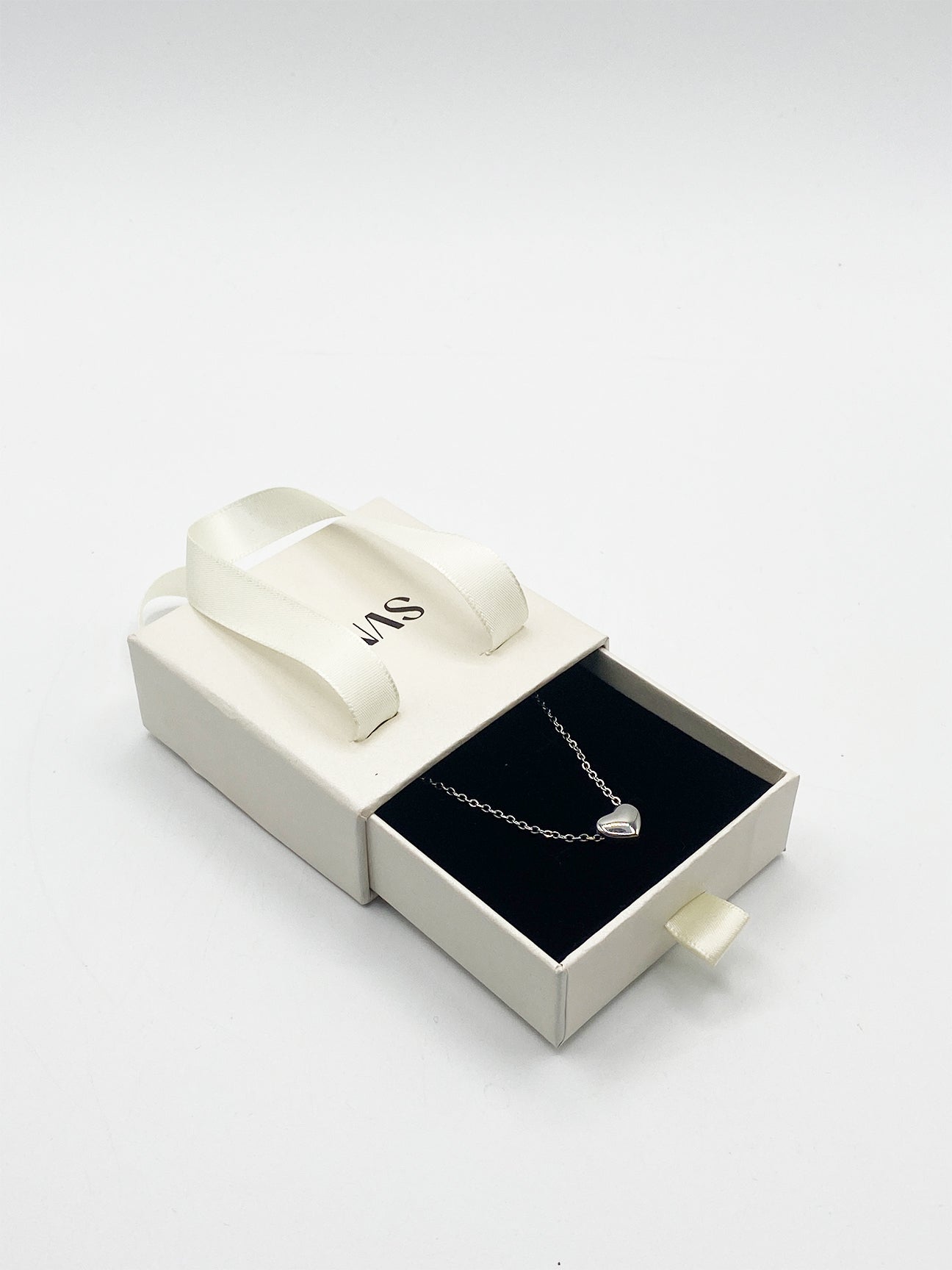 Silver Small Heart Necklace in Silver - Gift Boxed, Image 3 of 5