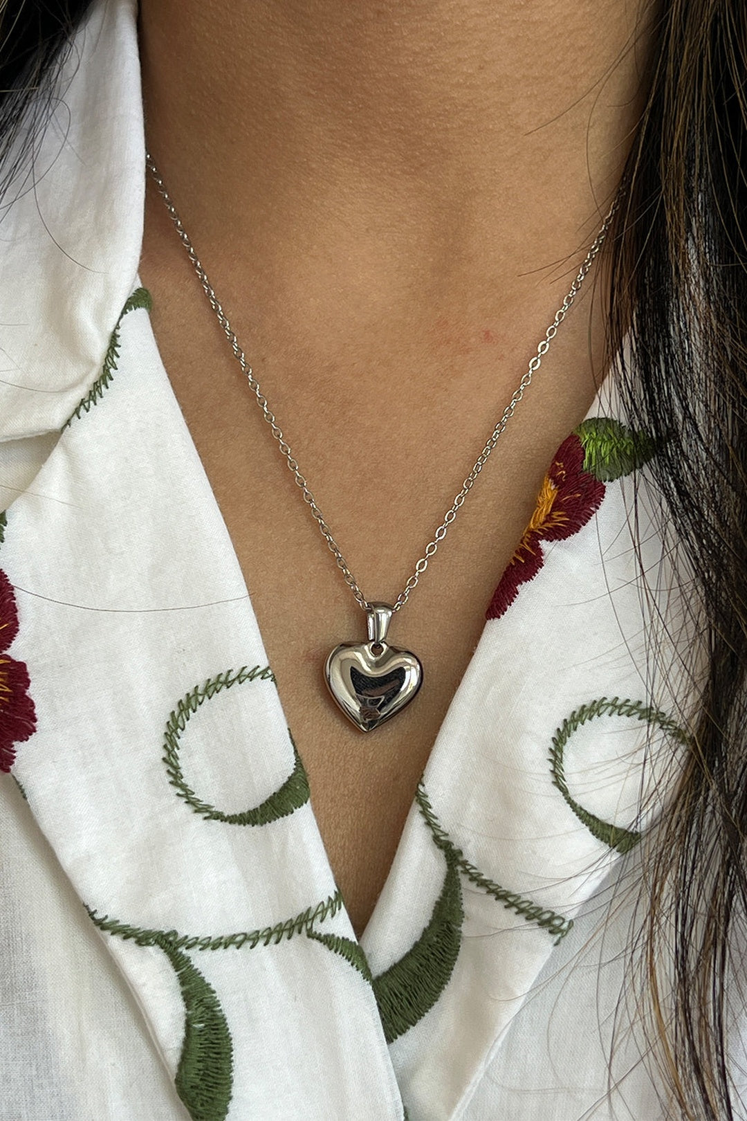 Silver SVNX Silver Heart Necklace in Silver - Gift Boxed, Image 1 of 5