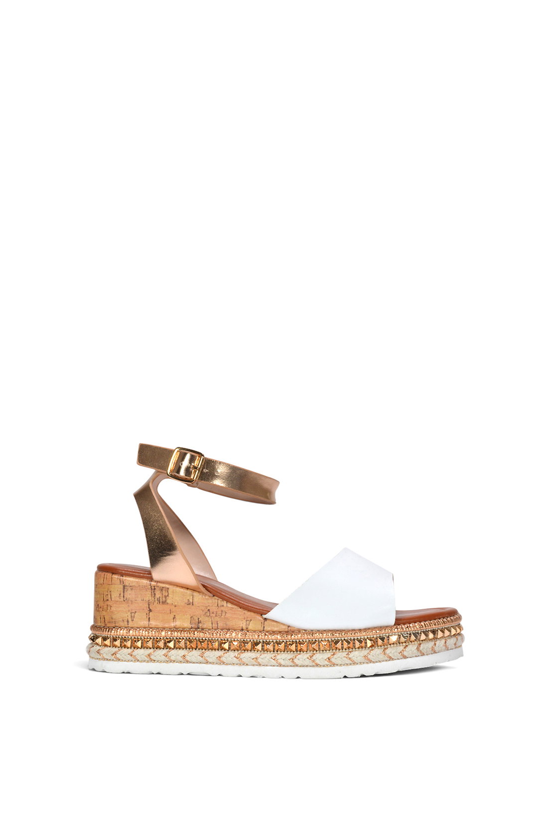 Black Platform Chunky Wedge Flatform Sandals With Ankle Strap