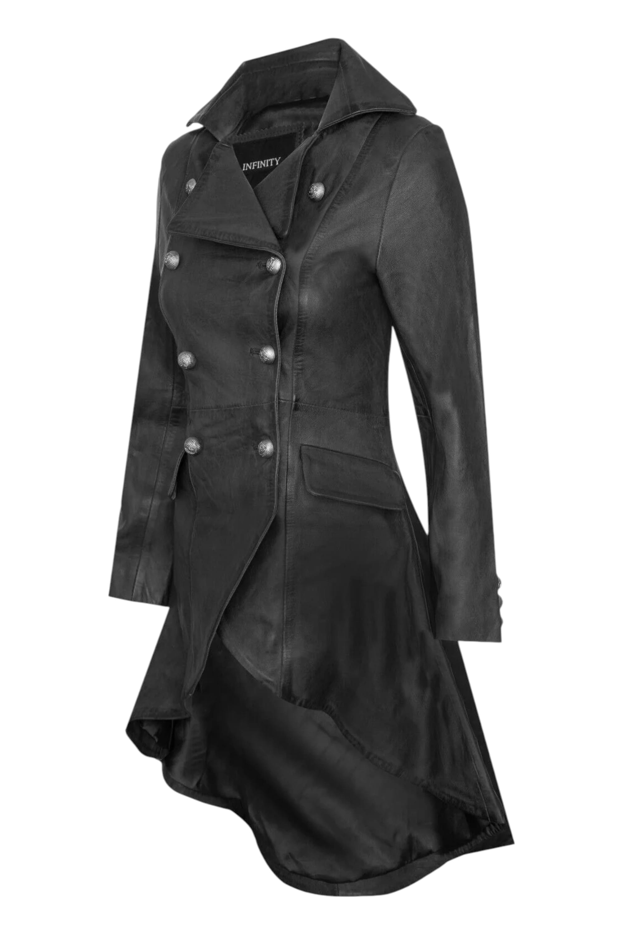 Black Womens Gothic Victorian Coat-Accra, Image 2 of 4
