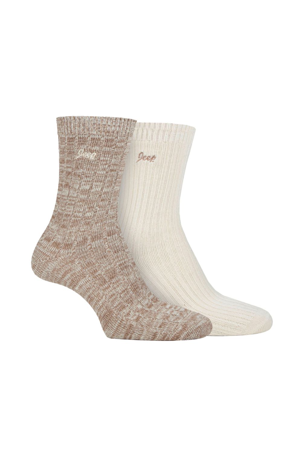 Beige 2 Pack Performance Polyester Boot Socks, Image 1 of 3