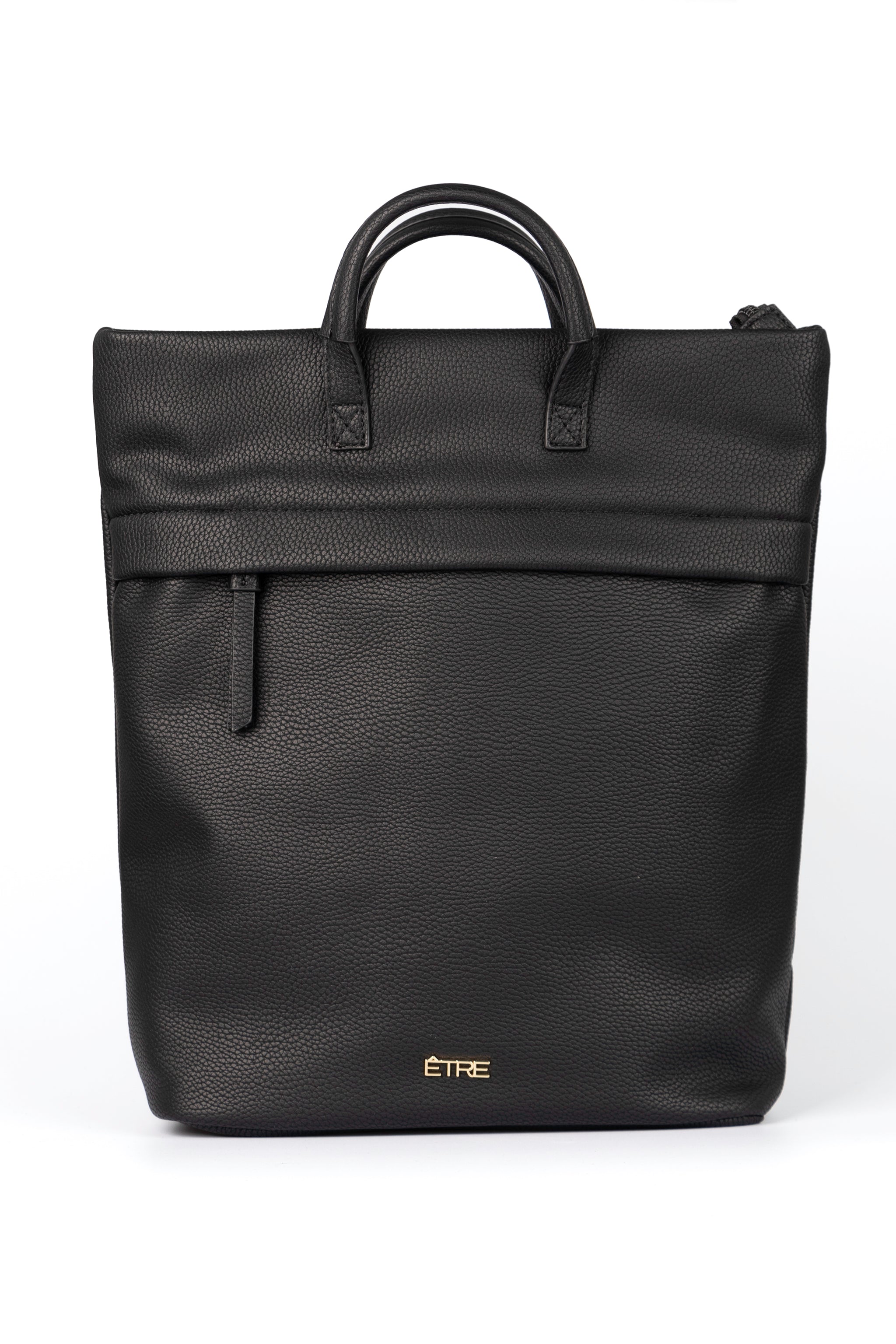 Pink Top Handle Faux Leather Backpack