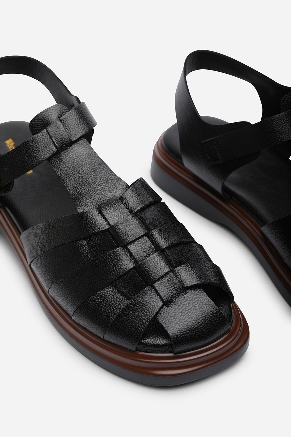 Black Chime Fisherman Flatform Sandal, Image 5 of 6