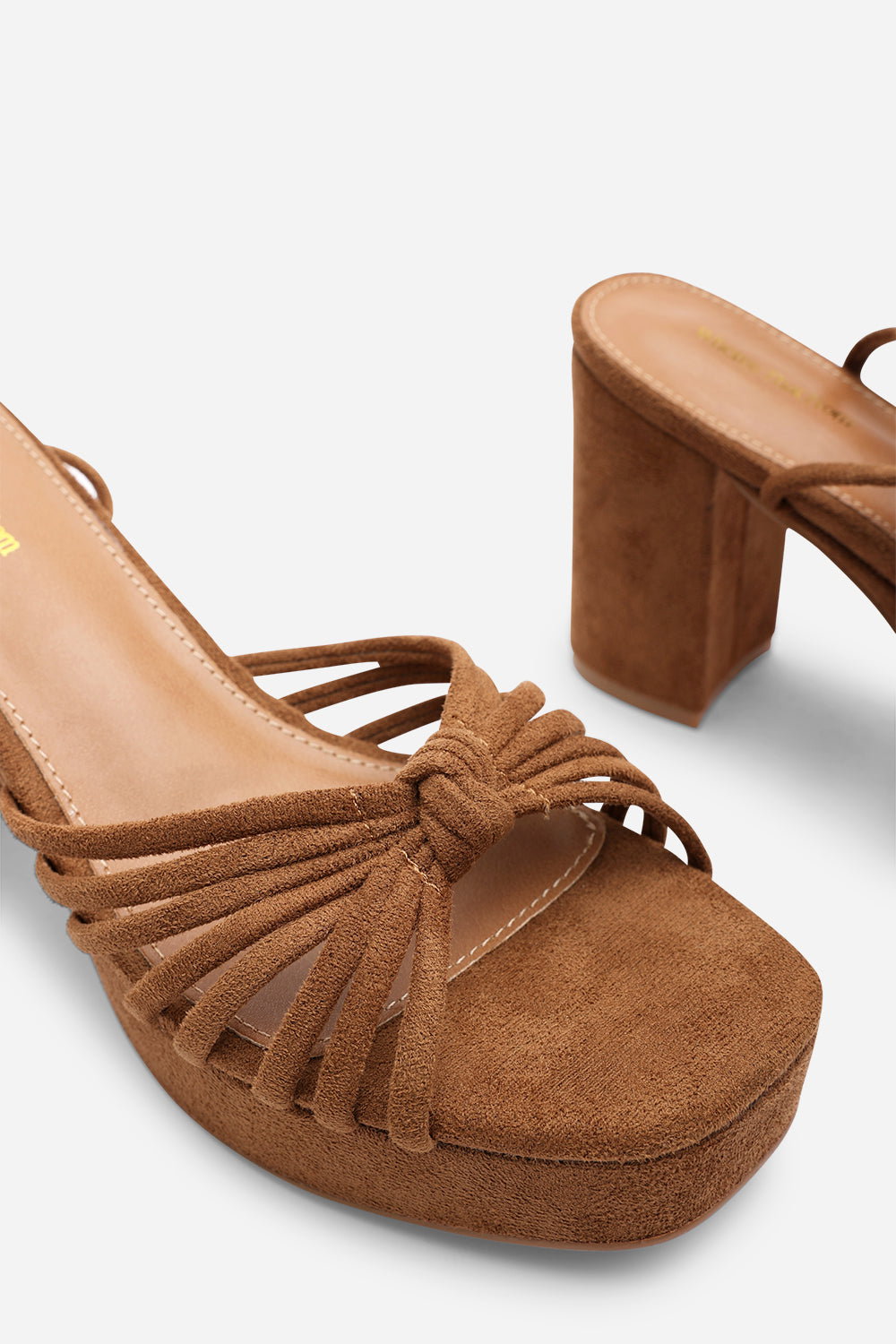 Brown 'Delphine' Wide Fit Platform Heels, Image 5 of 6