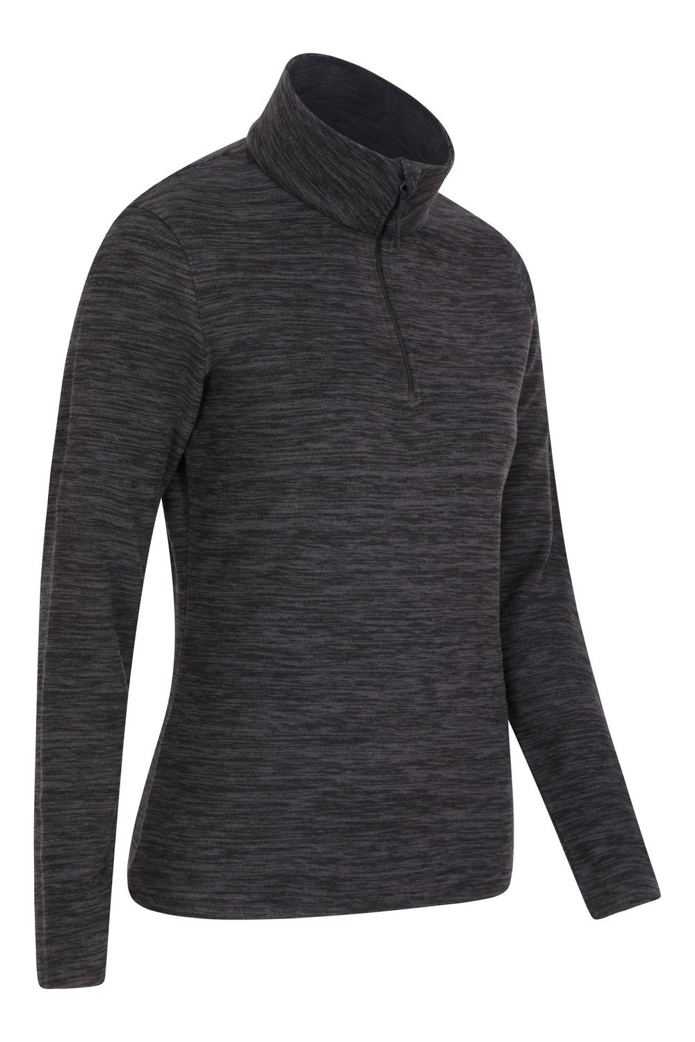 Black Snowdon Melange Fleece Top, Image 2 of 4