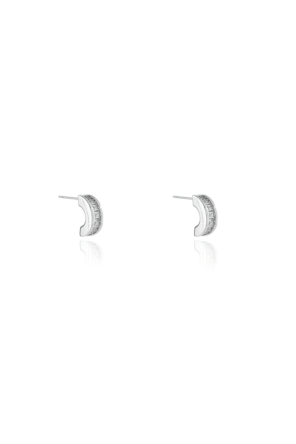 Silver Cachet London Ceto Silver Hoop Earrings, Image 1 of 3