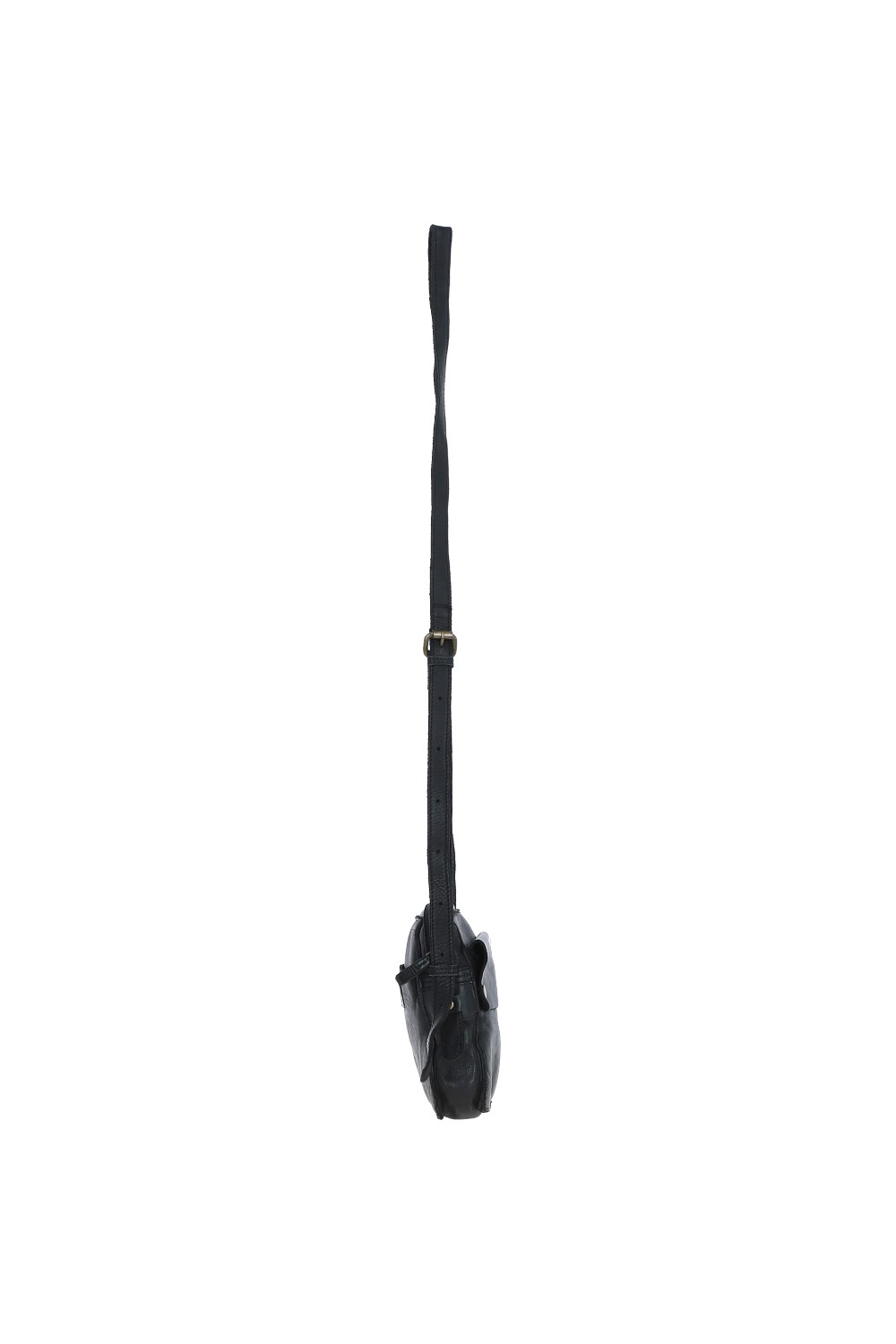 Black Real Leather Cross Body Bag, Image 6 of 6