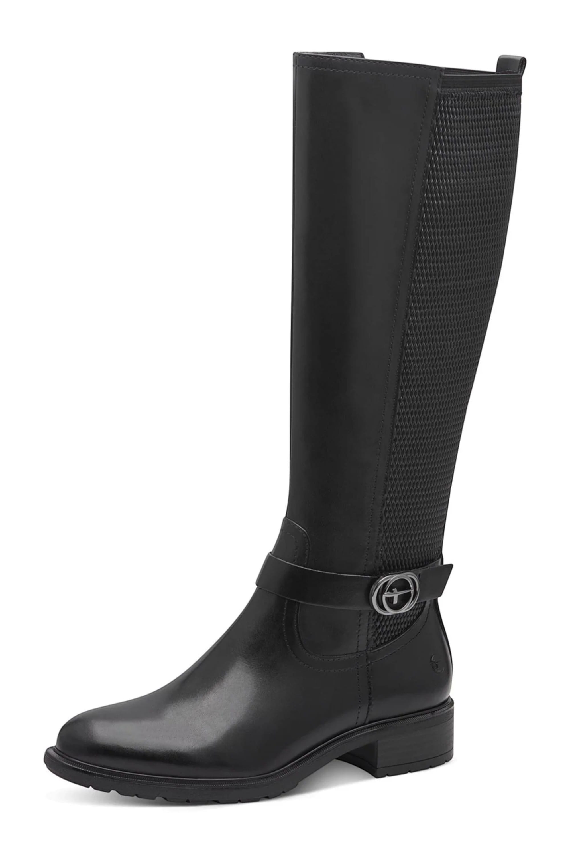 Black Tamaris Black Tamaris Womens Black Riding Boots, Image 3 of 7