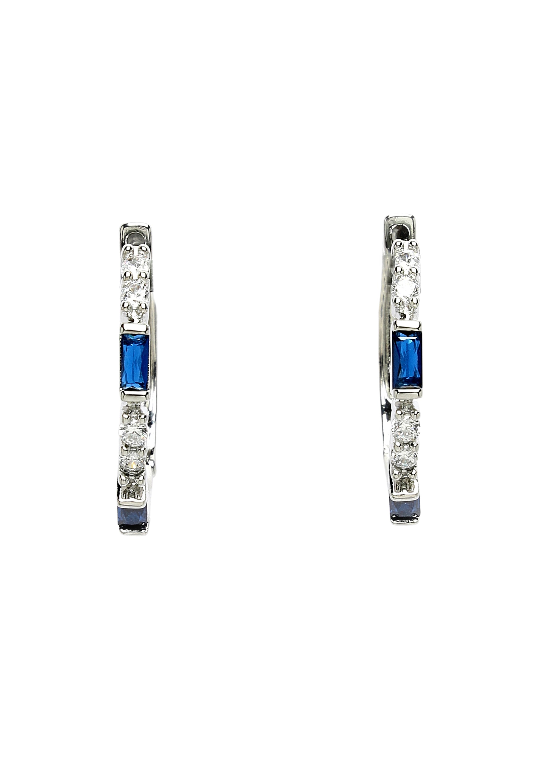 Blue Diva Collection Geometric Hoops