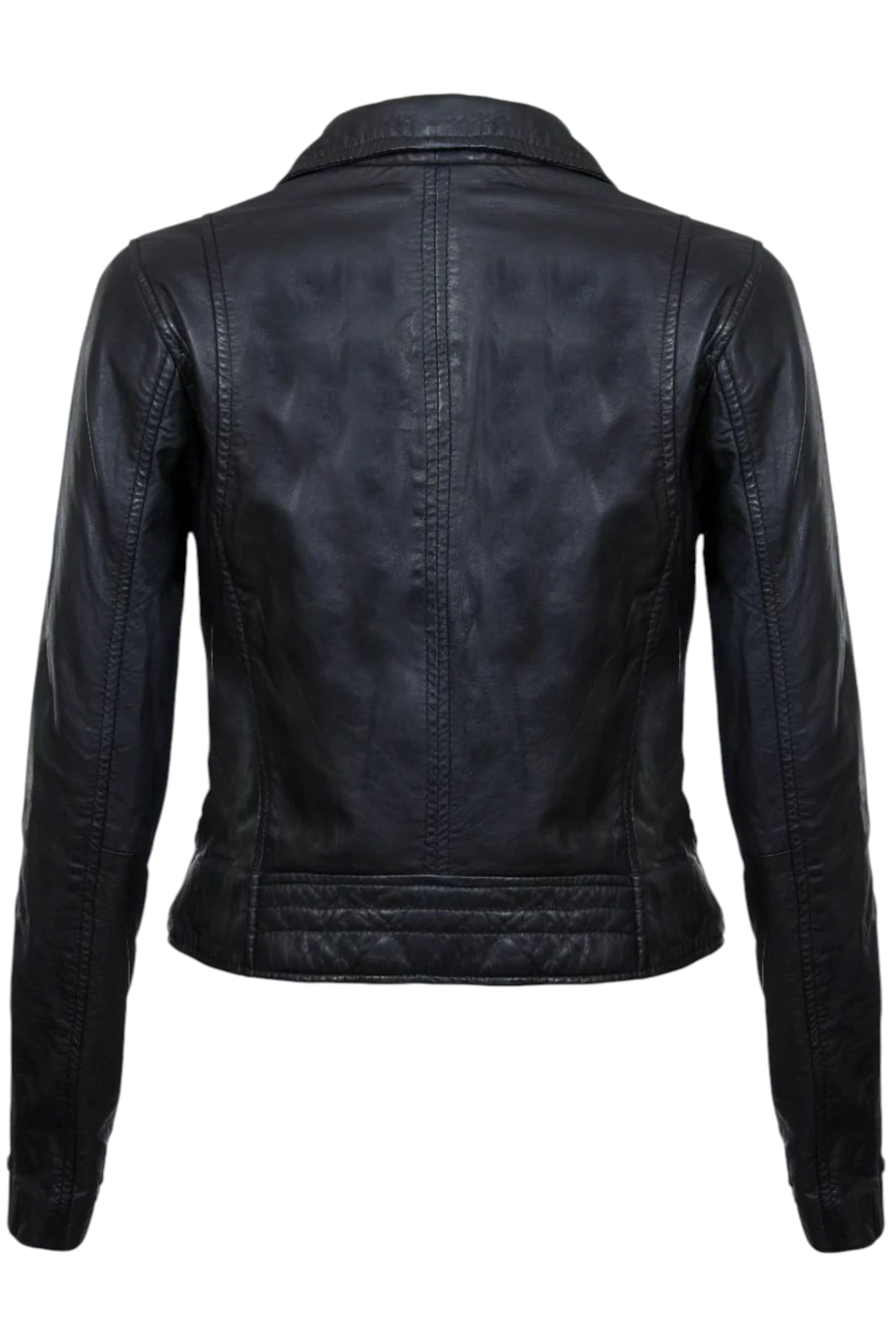 Black Leather Brando Biker Jacket -Loughton, Image 3 of 4