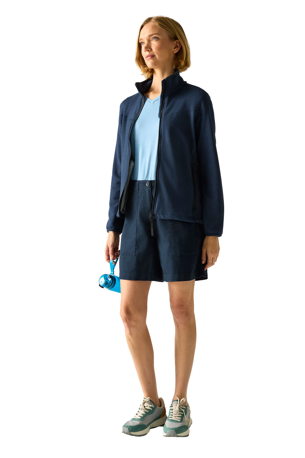 Navy Florena Full Zip Fleece Jacket, Image 5 of 5
