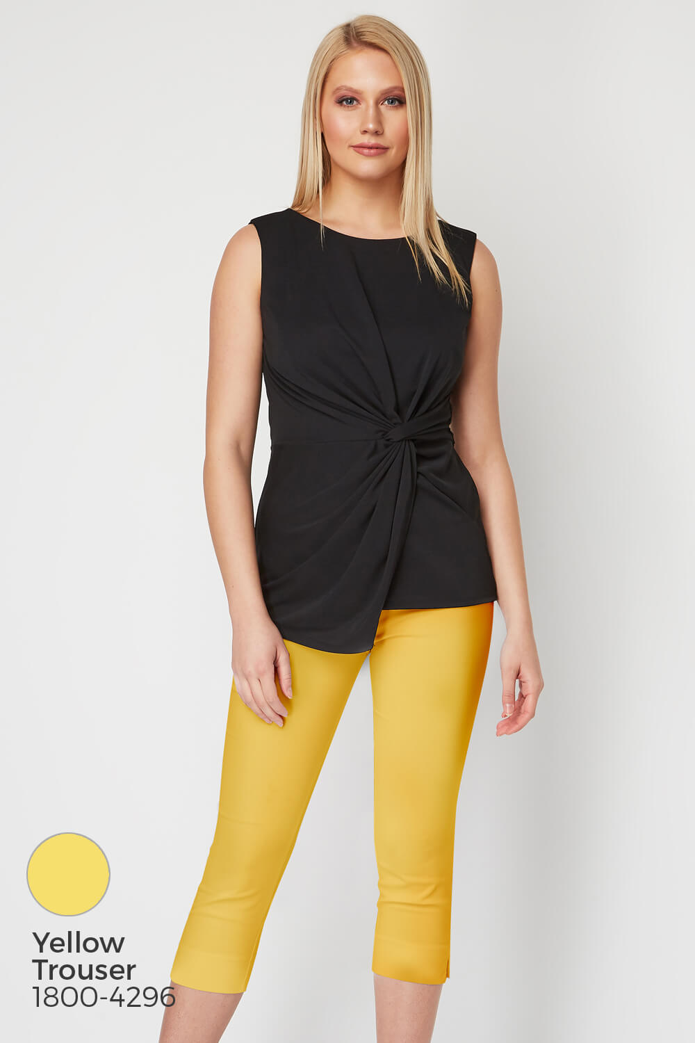 Black Sleeveless Knot Front Top , Image 9 of 8