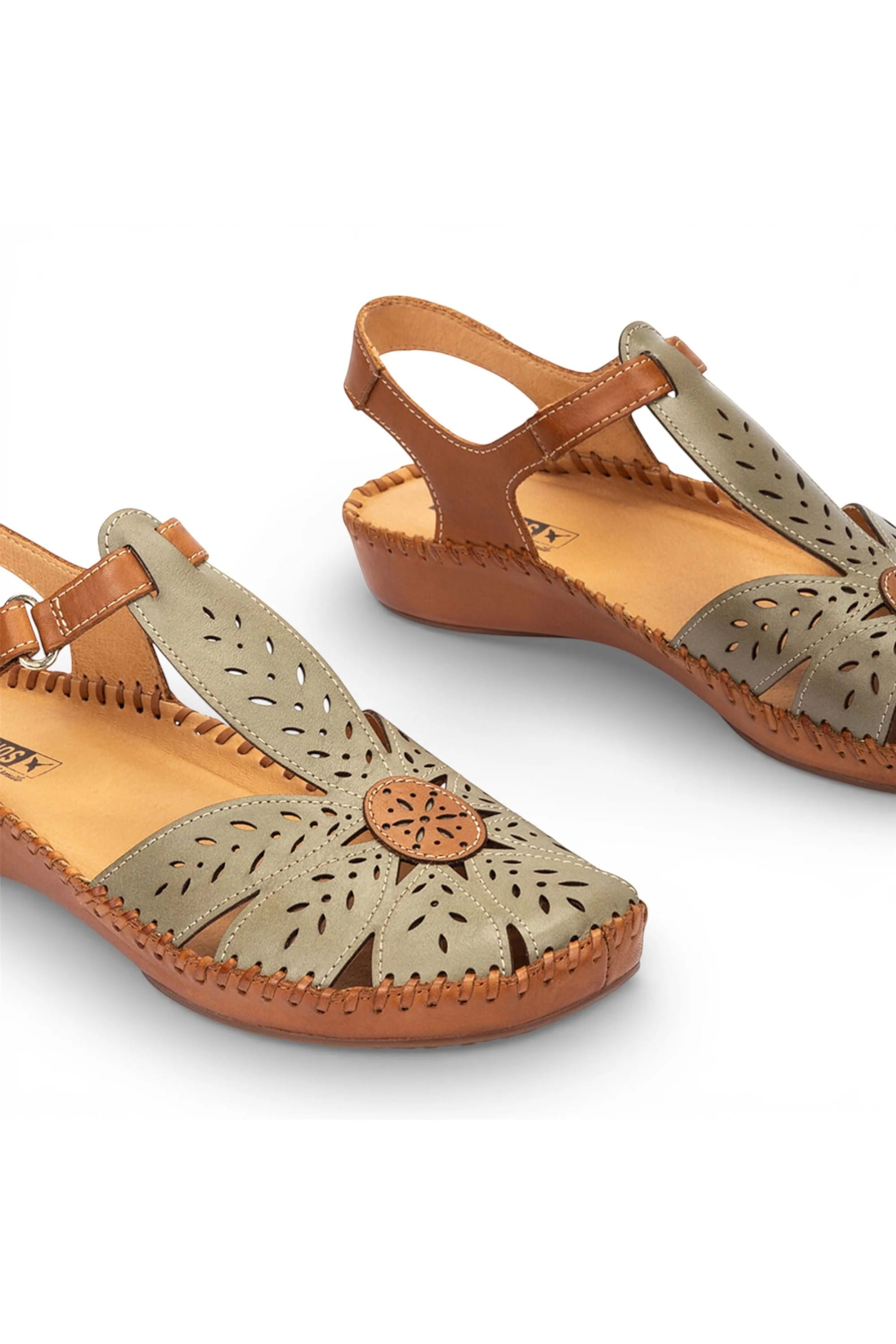 Green Womens Comfort Wedge Sandals P-Vallarta, Image 5 of 8