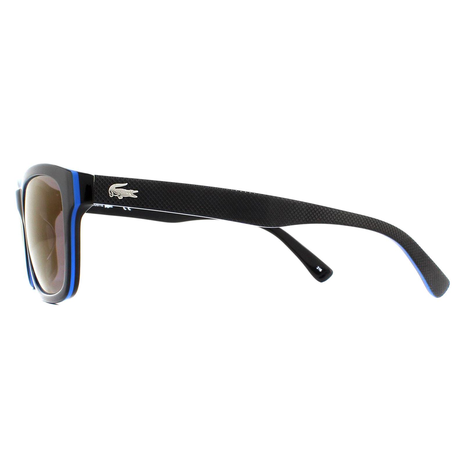 Black Lacoste Black Rectangle Black Blue Purple Sunglasses, Image 3 of 4