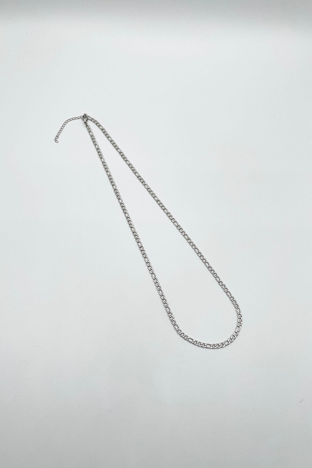Silver Figaro Chain Necklace, Image 3 of 4