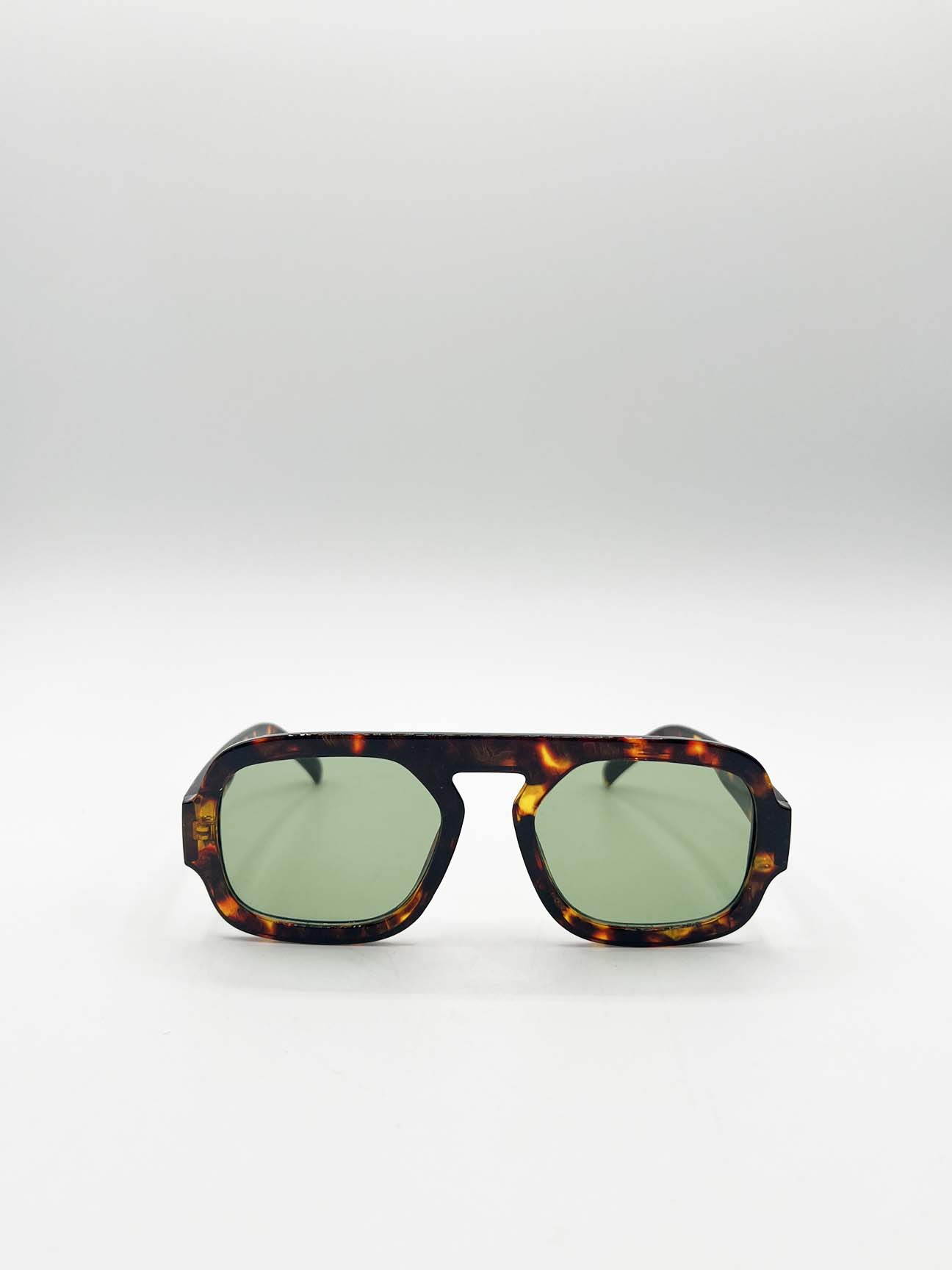Green Retro Navigator Sunglasses, Image 4 of 6
