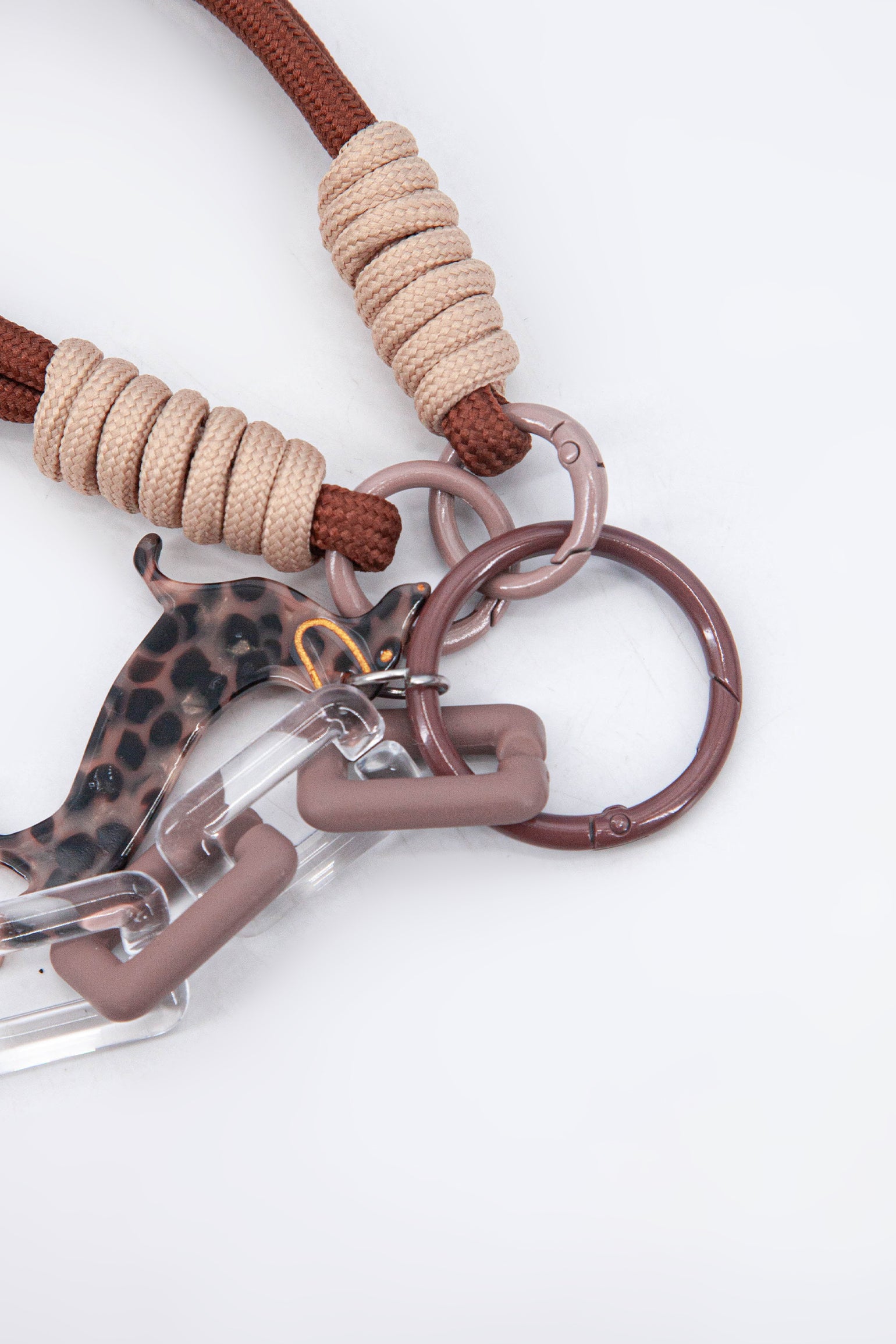 Brown Spotted Sausage Dog Clip On Bag Charm, Image 2 of 3