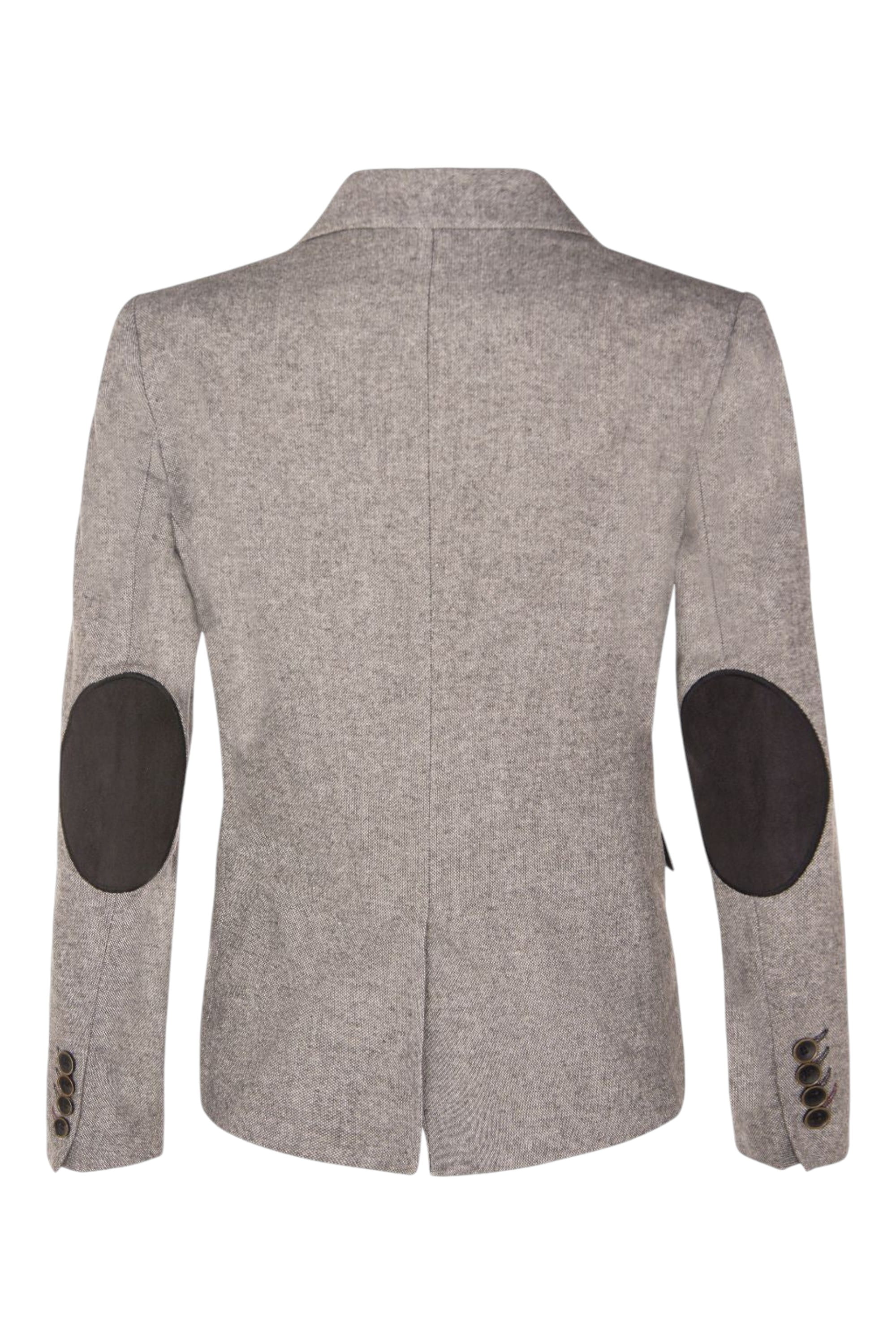 Light Grey Infinity Leather Light Grey Tweed 1920s Herringbone Light Grey Blazer, Image 5 of 6