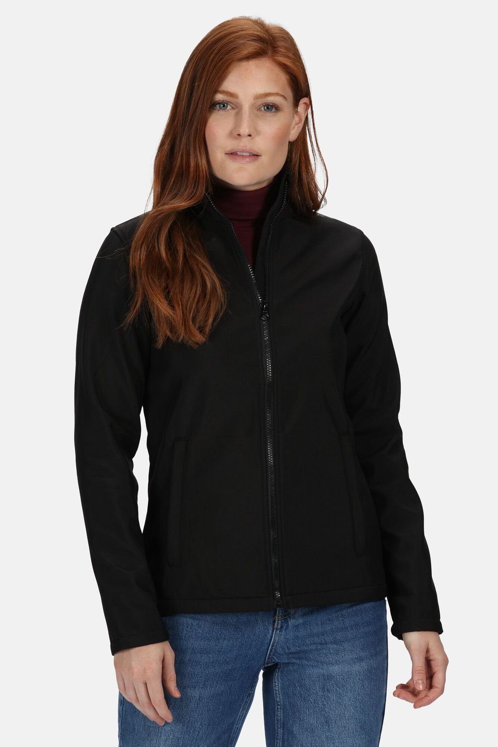 Black Printable Soft Shell Jacket, Image 1 of 4