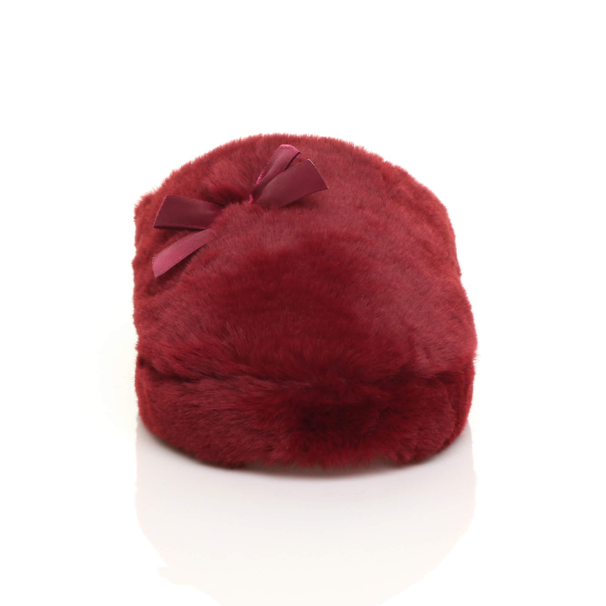 Burgundy AJVANI Burgundy Fluffy Mule Slippers, Image 6 of 6