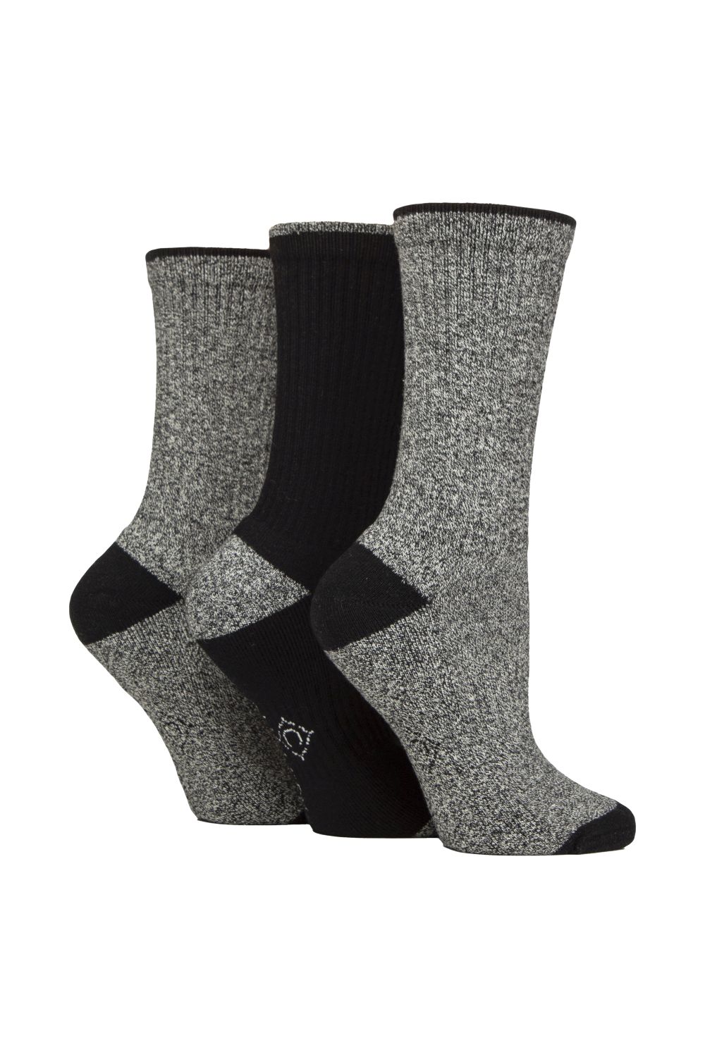 Grey 3 Pairs Water Repellent Hiking Socks, Image 1 of 3