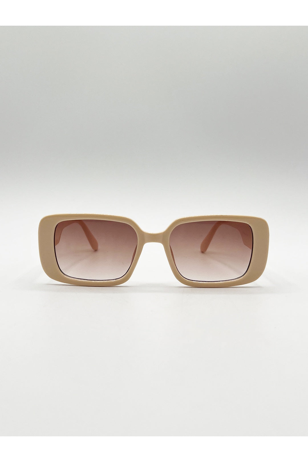 Beige Oversized Rectangle Sunglasses, Image 1 of 6