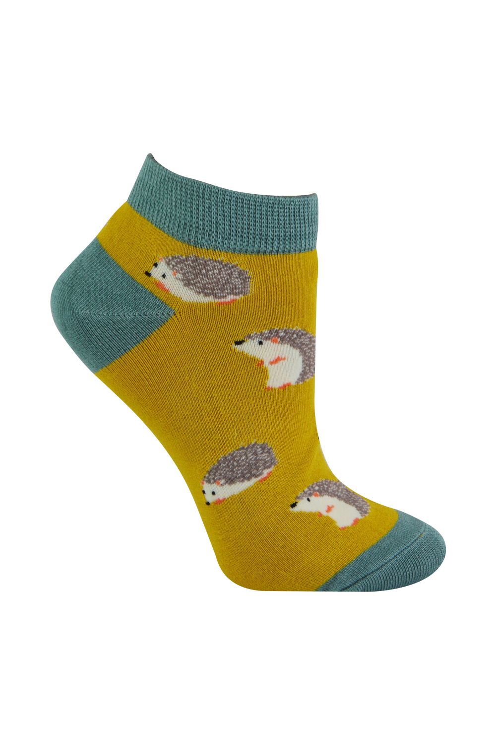 Mustard Bamboo Breathable Trainer Socks, Image 1 of 5