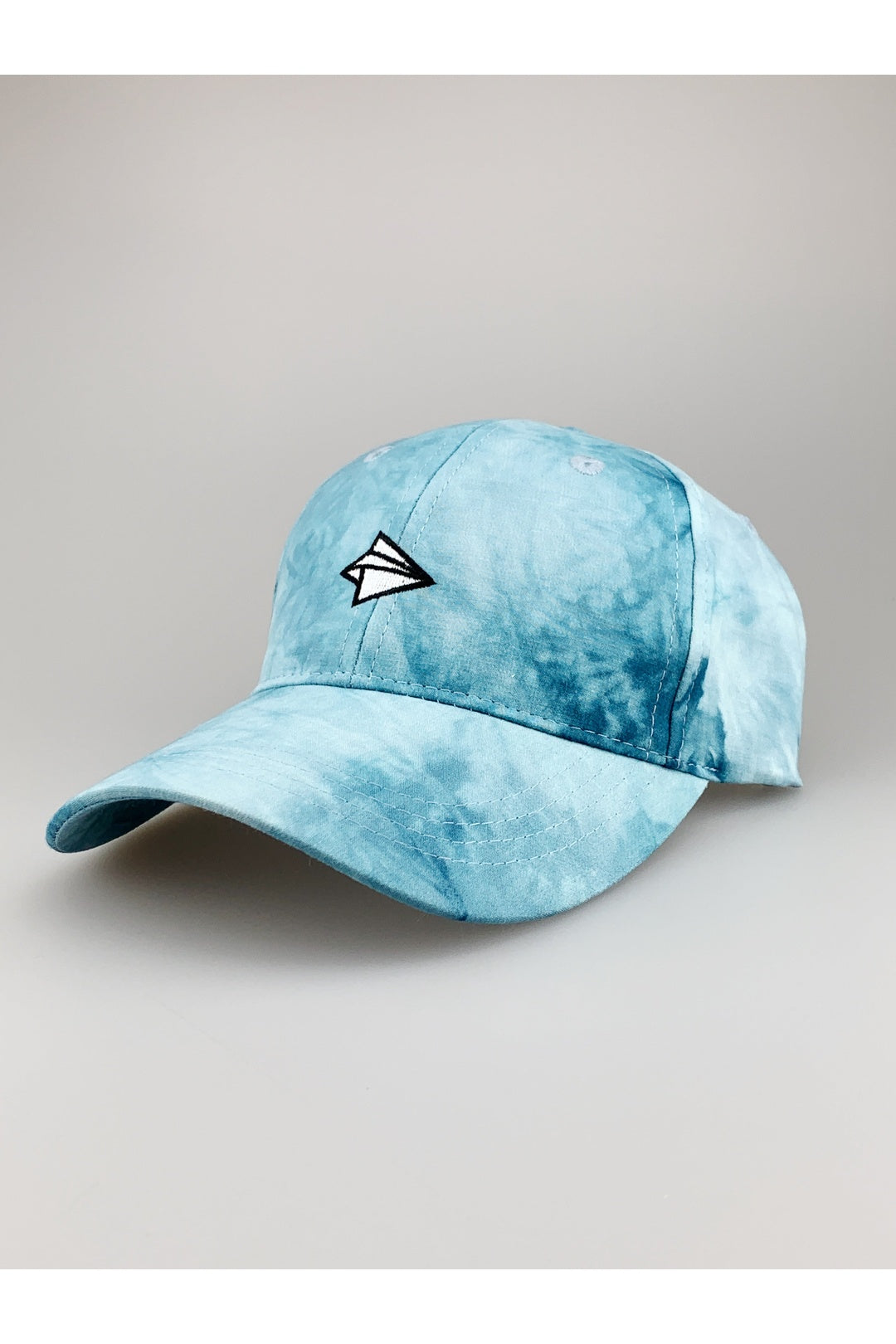 Blue Cappy Paper Airplane Embroidery Tie Dye Cap, Image 3 of 5
